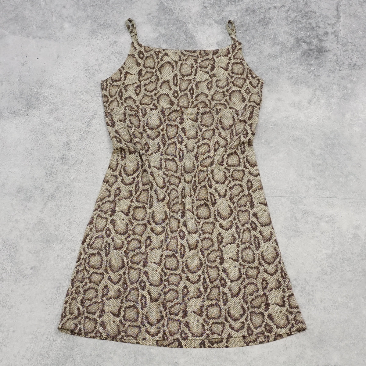 2000s Snake Print Mini Dress