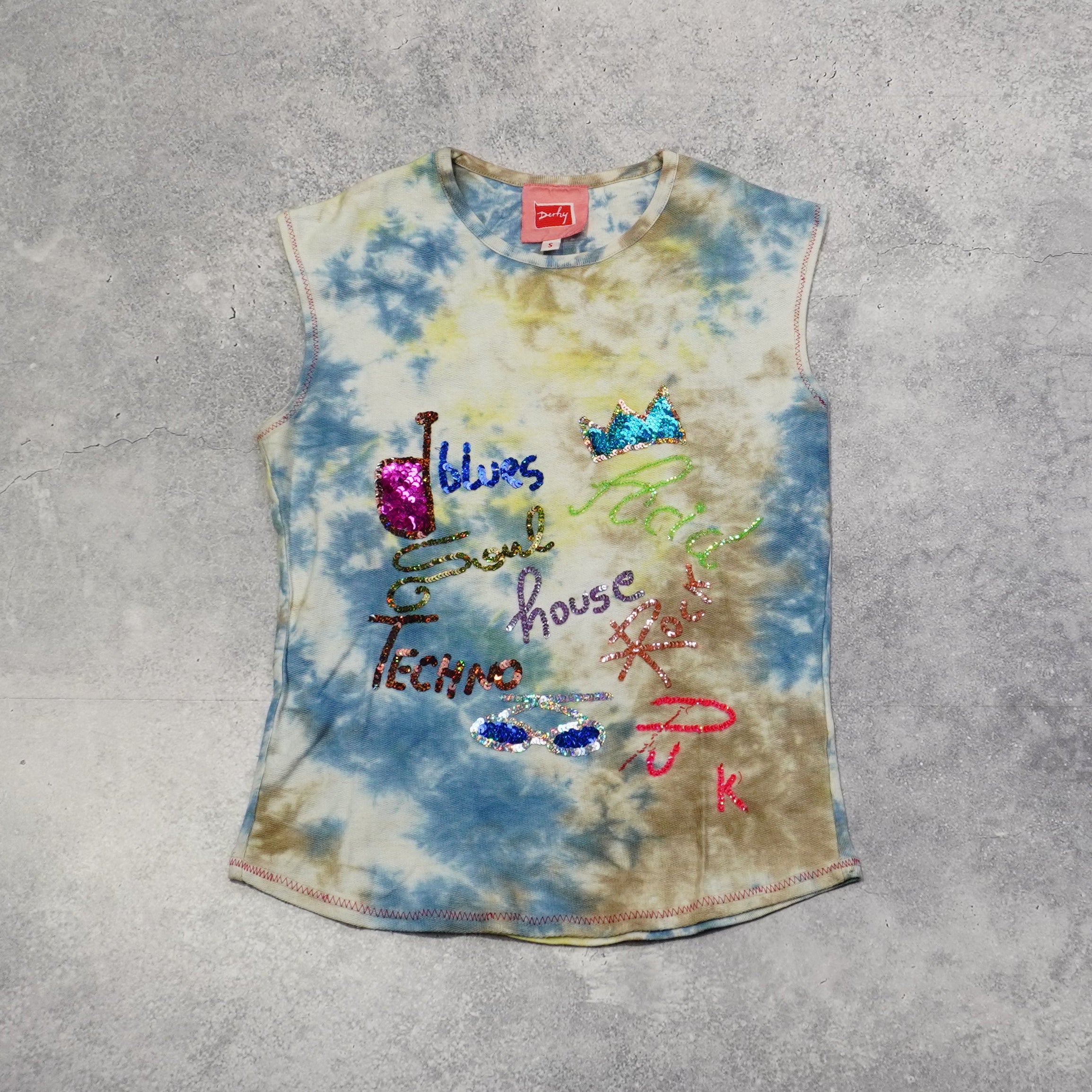 2000s Derby Tie Dye Tank Top