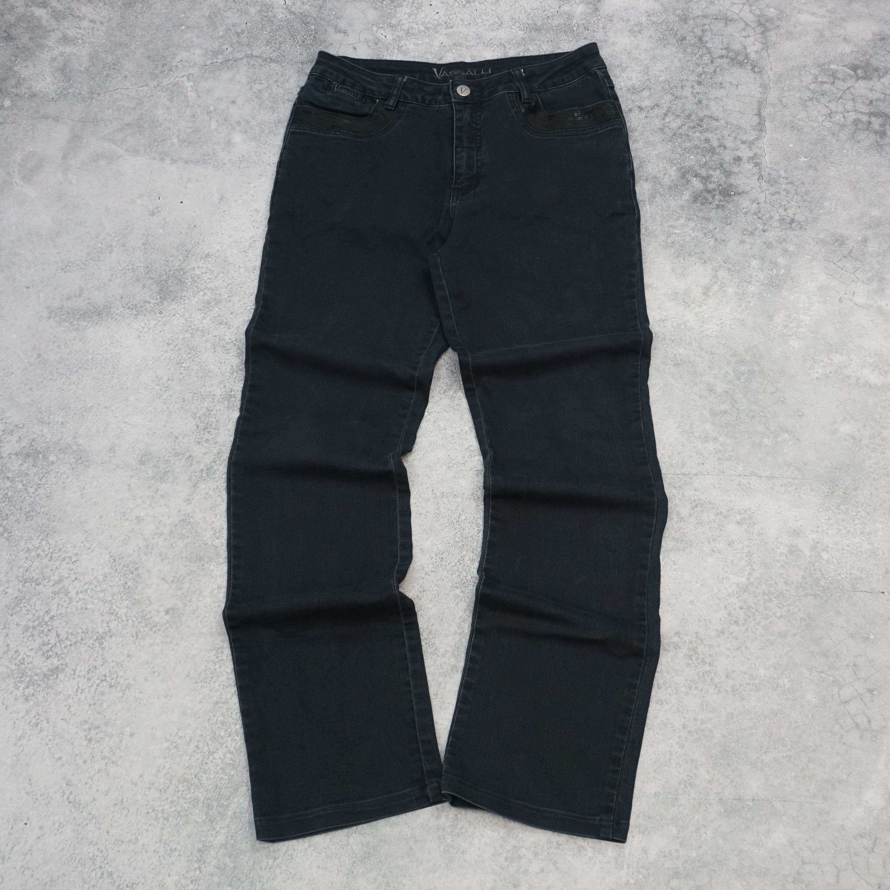 2000s Vassalli Sequined Waistband Jeans