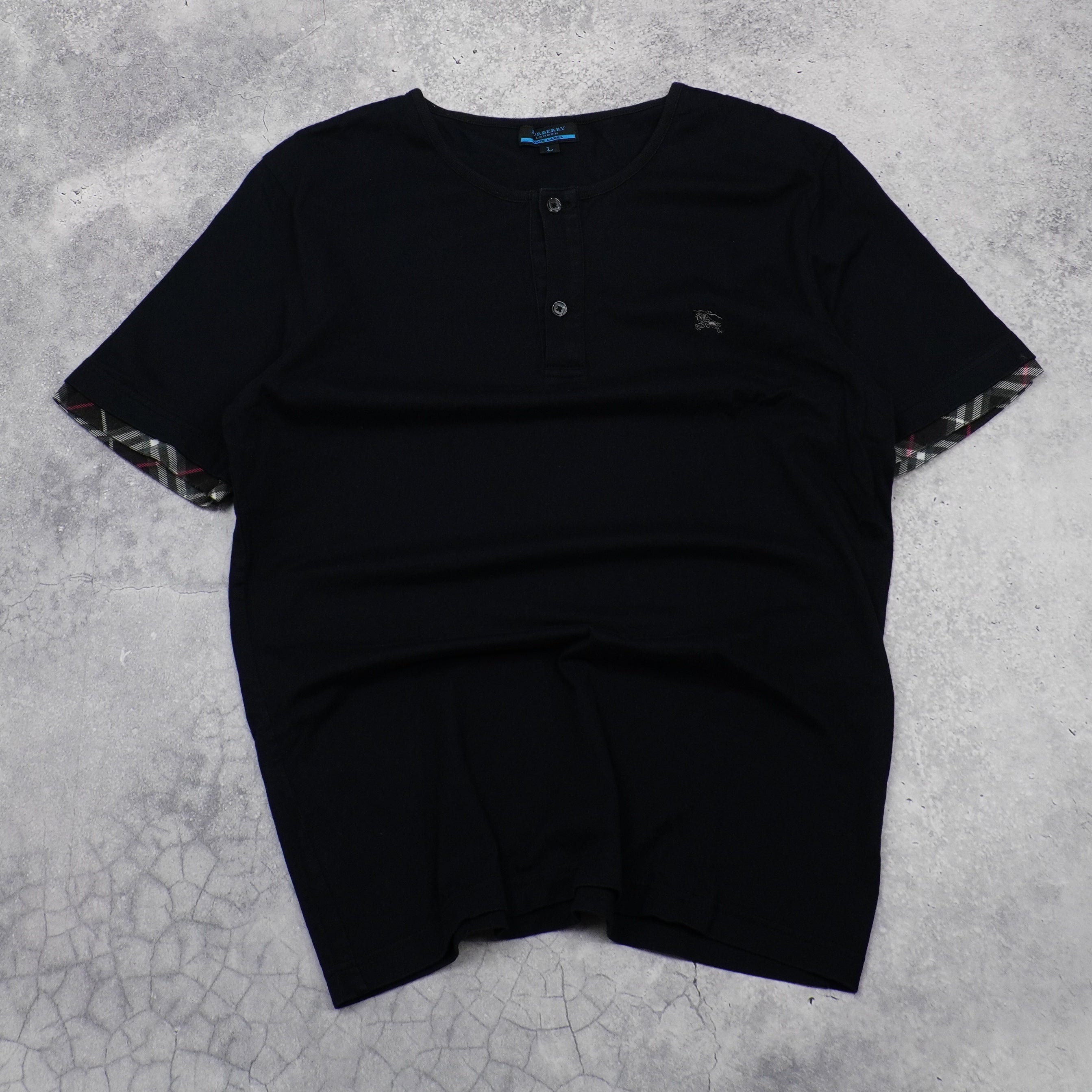 2000s Burberry Blue Label Henley T-Shirt