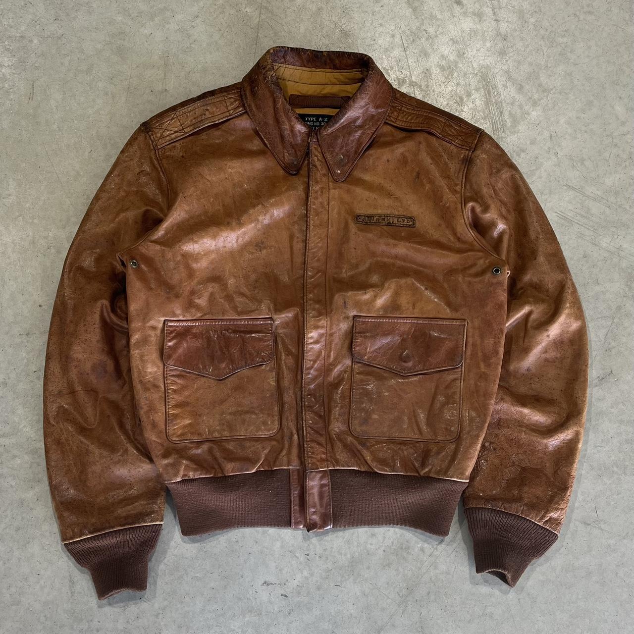 90s Avirex Aviator Leather Jacket