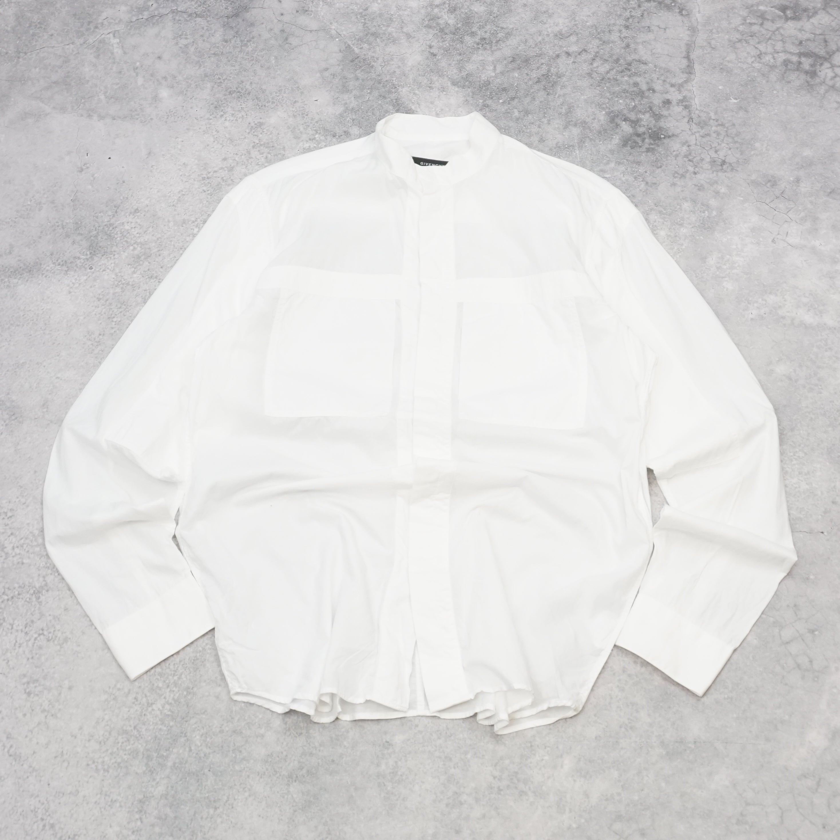 2000s Givenchy Band Collar Oversized Shirt