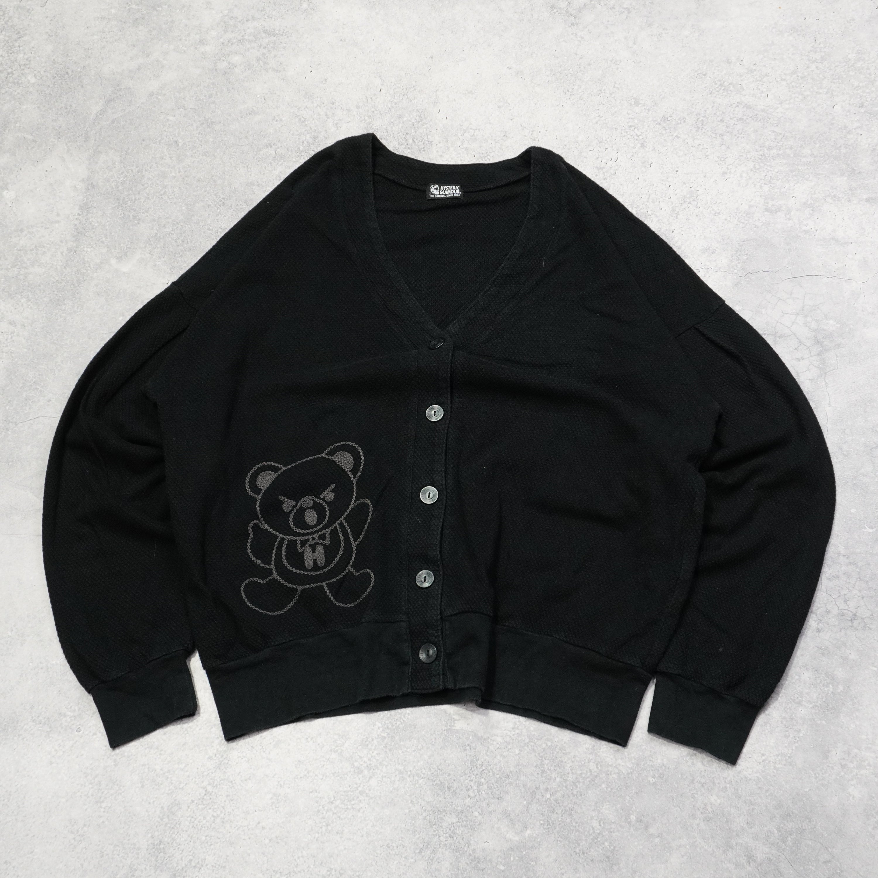 Hysteric Glamour Teddy Bear Embroidered Cardigan