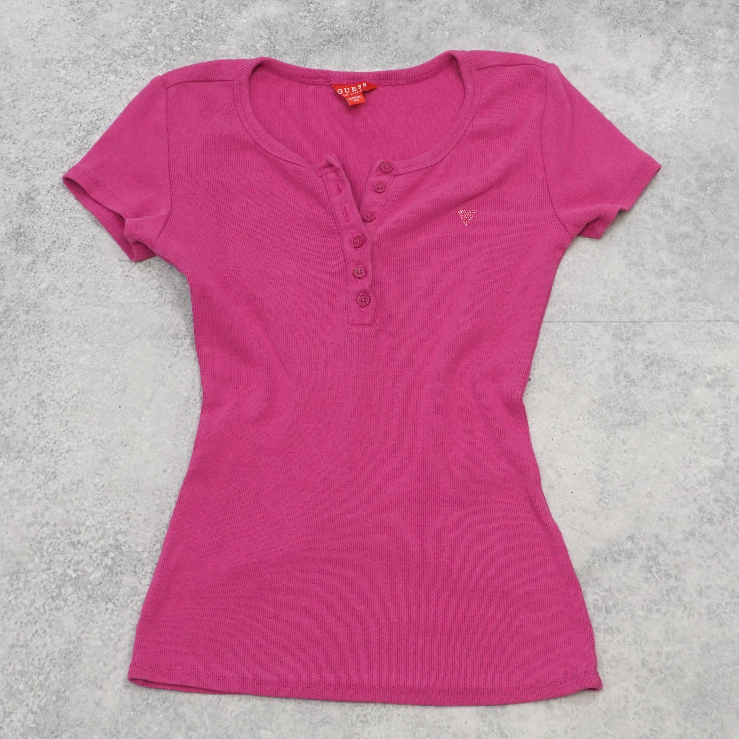 Guess Casual Ribbed Top Tee