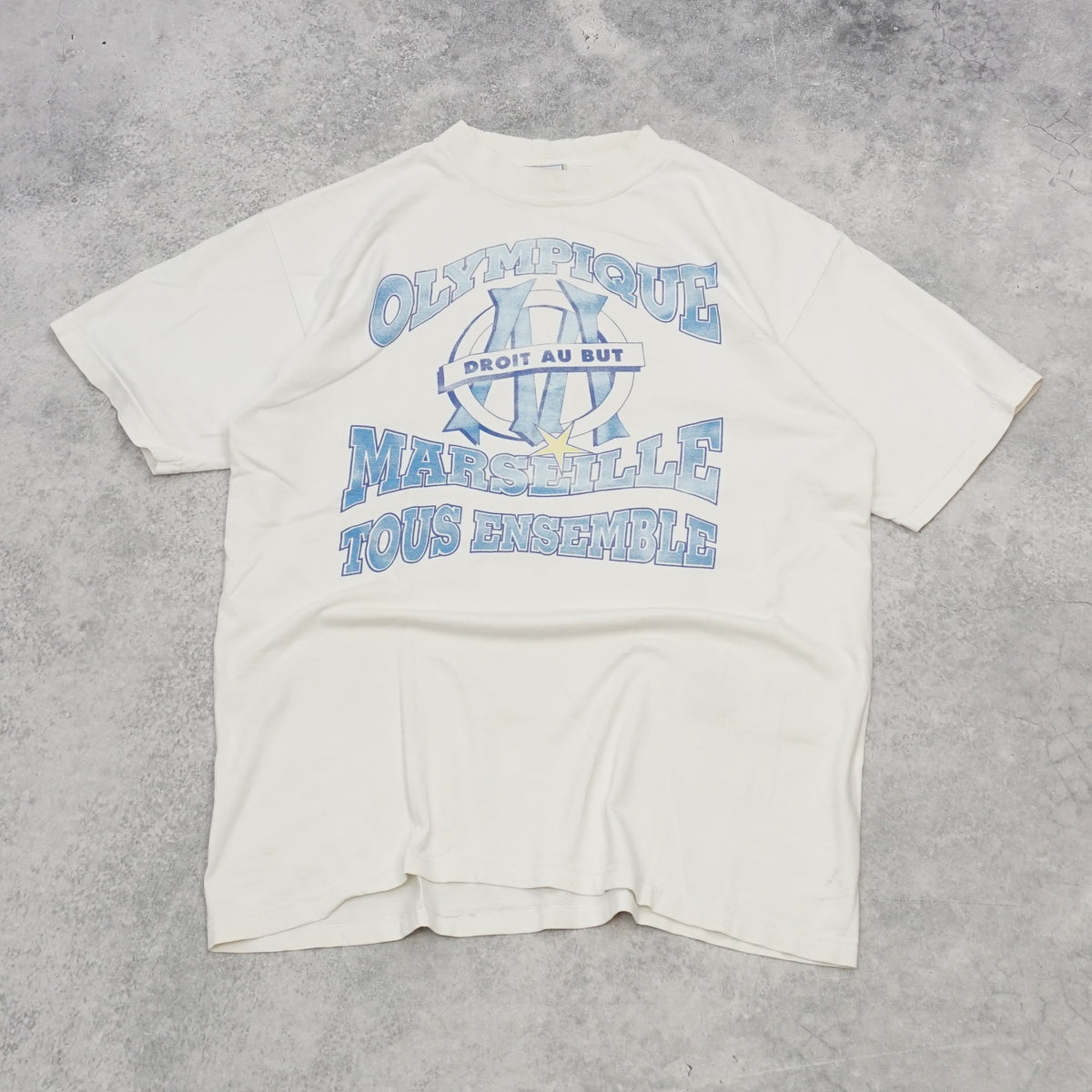 90s Men's Fashion Club Olympique Marseille Graphic T-Shirt