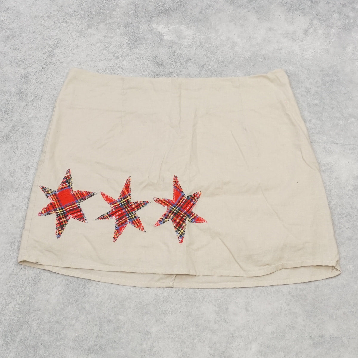 Patchwork Star Tartan Mini Skirt