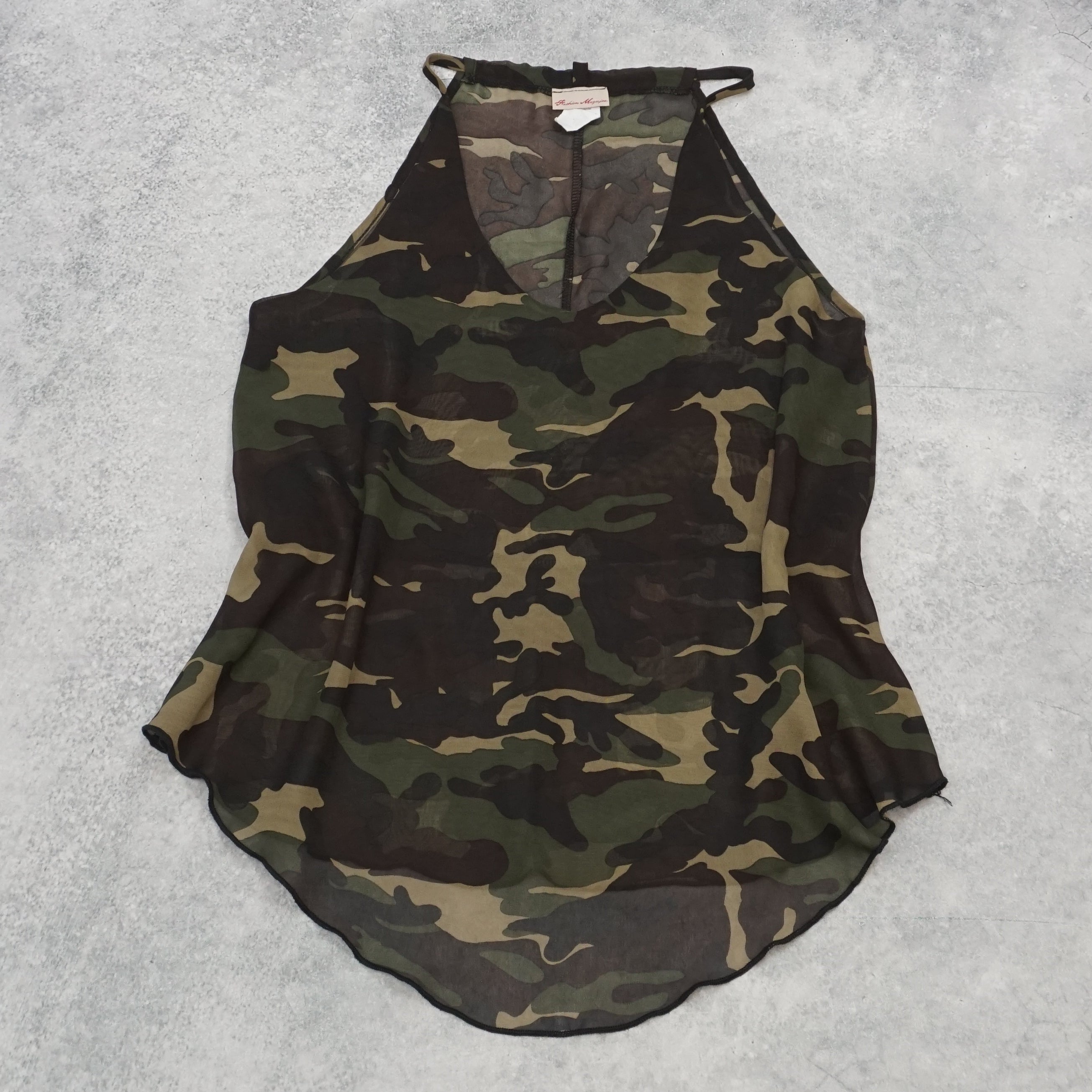 Fashion Magazine Camo Print Cami