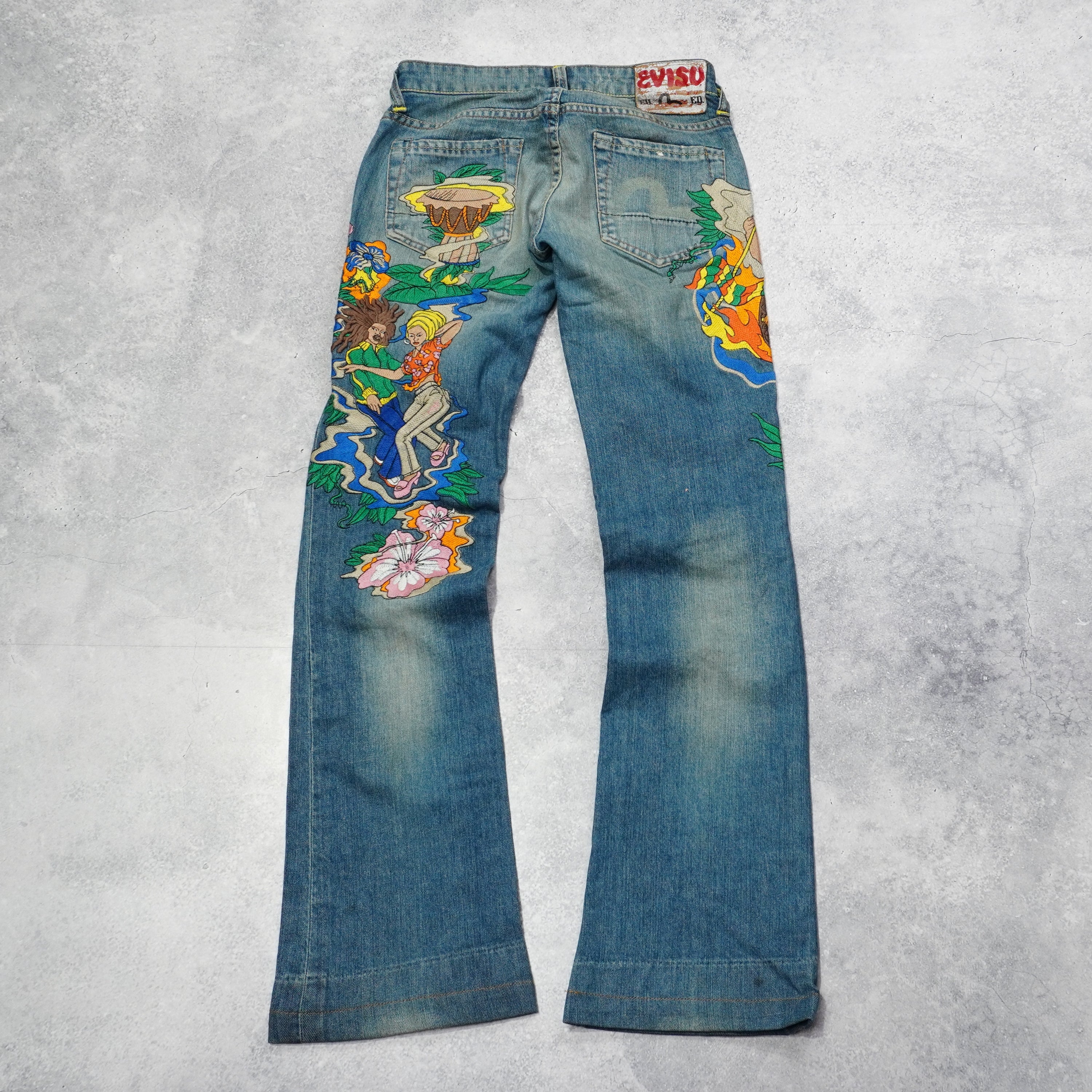 2000s Evisu Embroidered Jeans