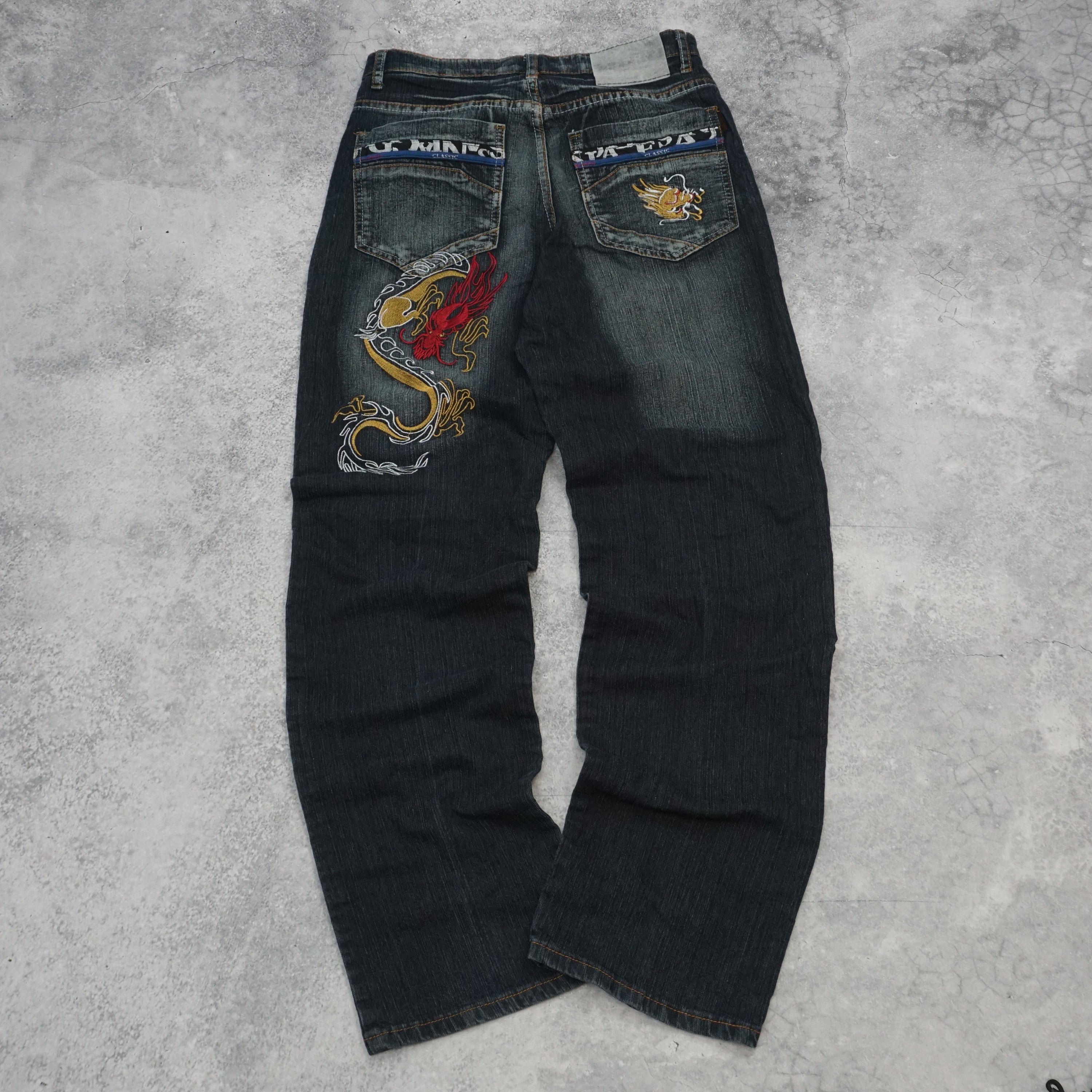 2000s U.S. Polo Assn. Dragon Embroidered Jeans