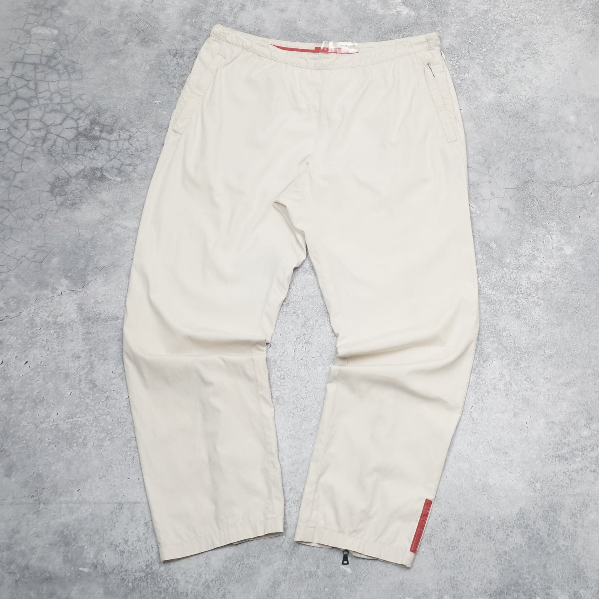 90s Prada Sport Red Tab Nylon Technical Pants