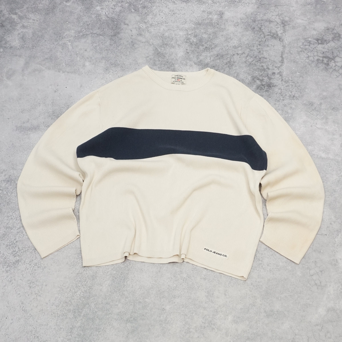 90s Polo Jeans Co. Ribbed Striped Knit Sweater