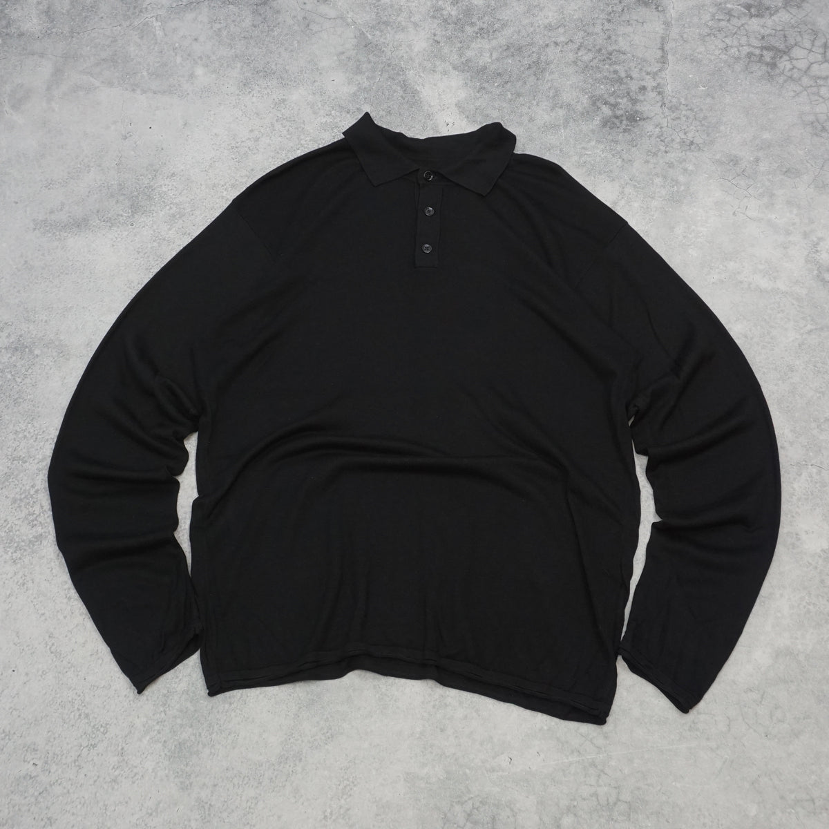 Armani Collezioni Silk Blend Long Sleeve Polo Knit