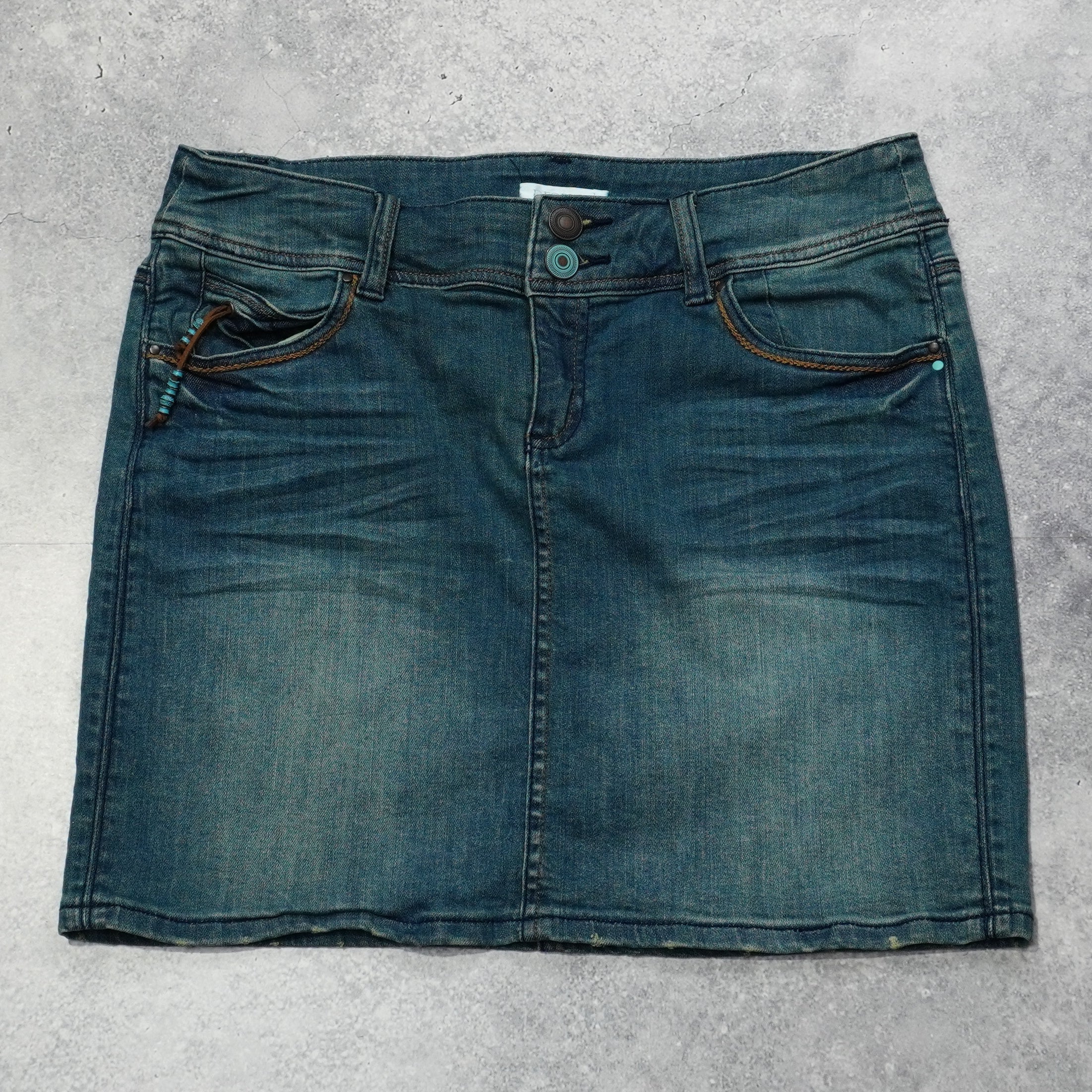 2000s Promod Denim Skirt