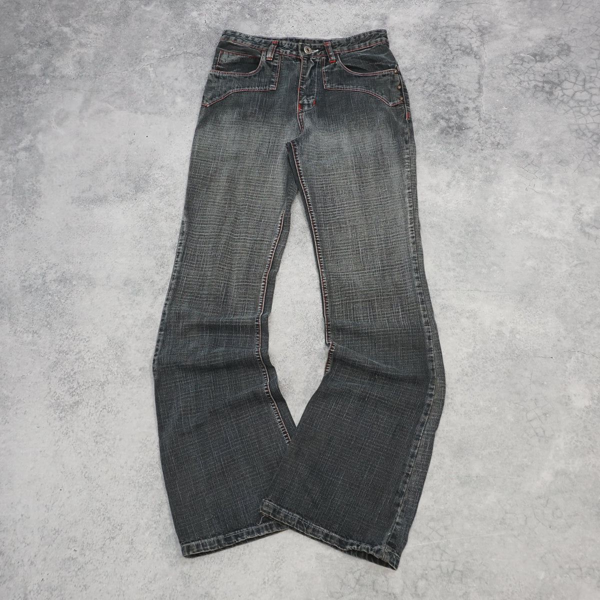 2000s Crystal Bootcut Embroidered Jeans