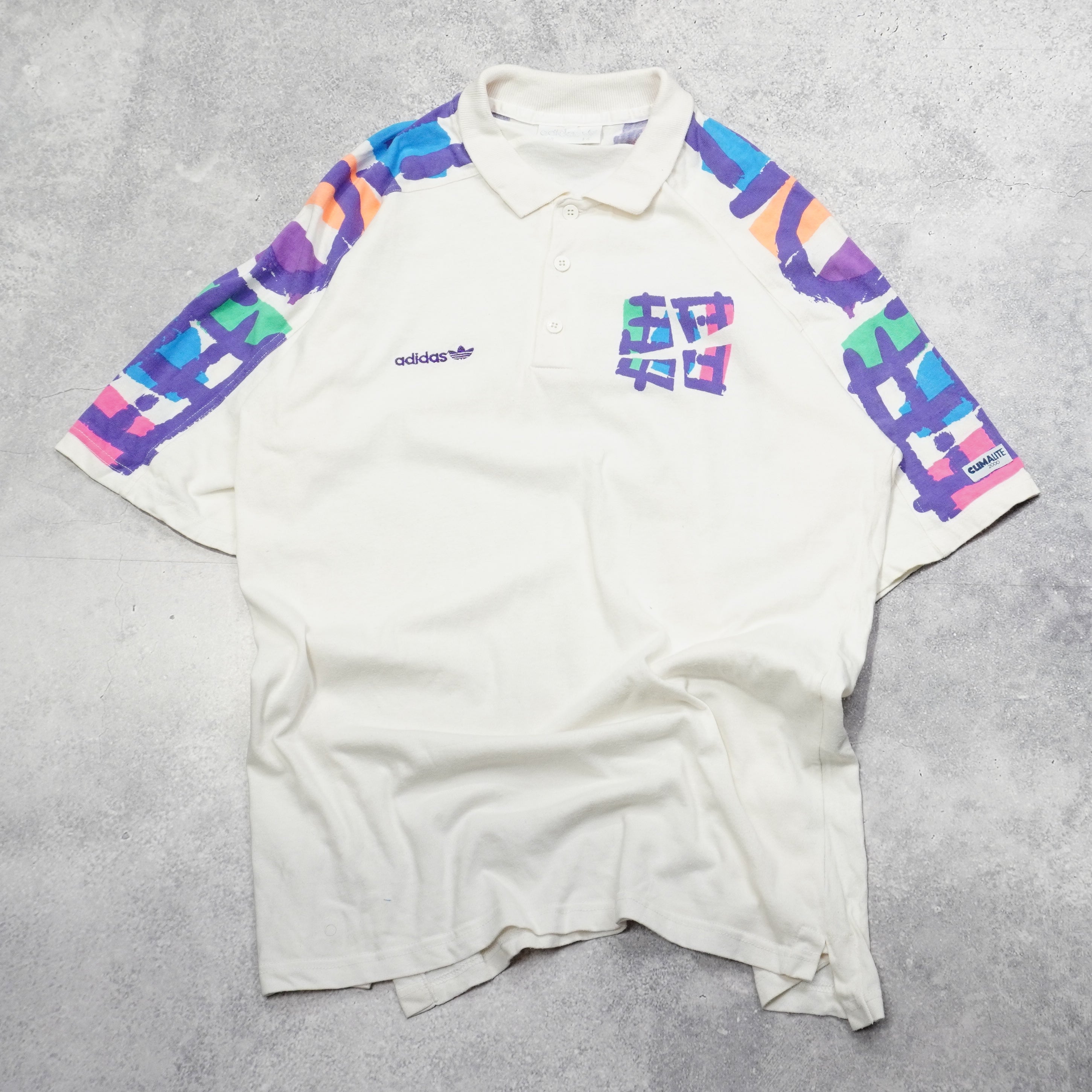 90s Adidas Colorful Graphic Polo
