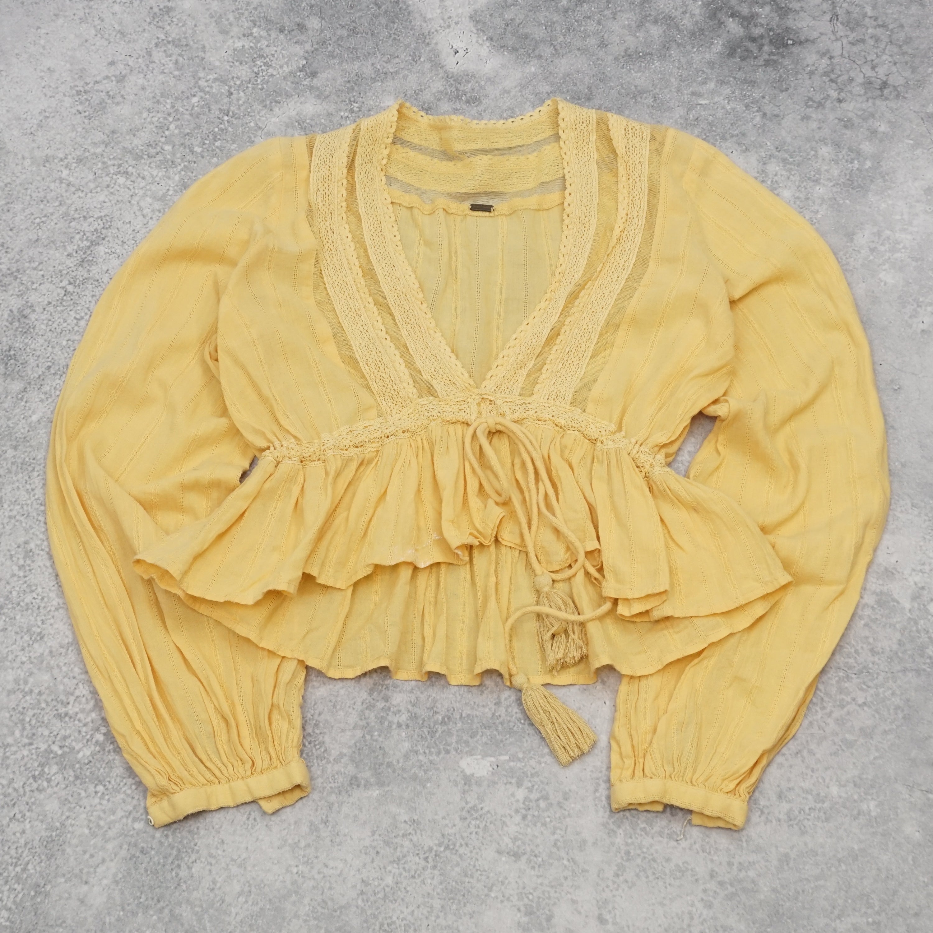 Free People Peplum Lace Top Blouse