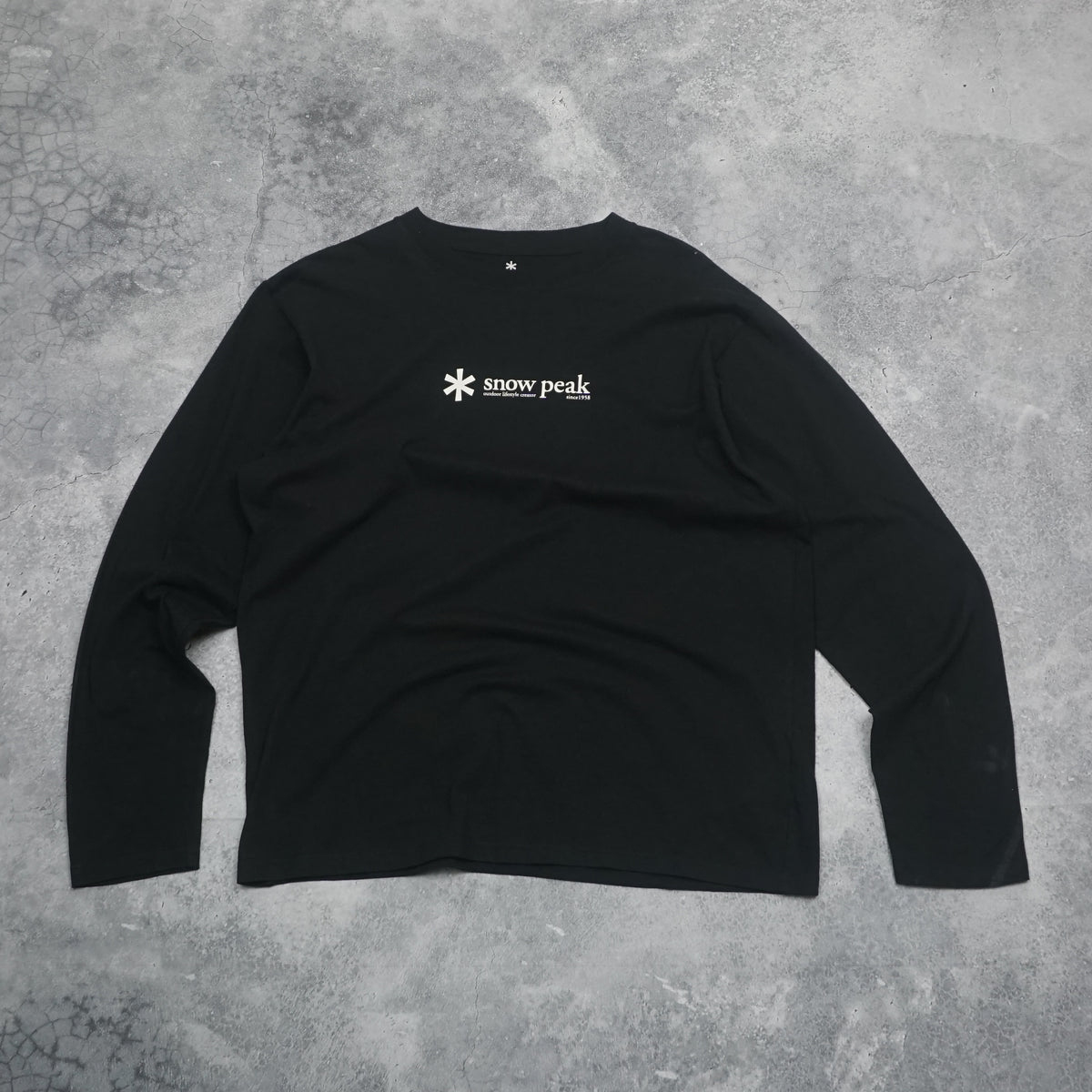 Snow Peak Black Logo Long Sleeve Top Long Sleeve
