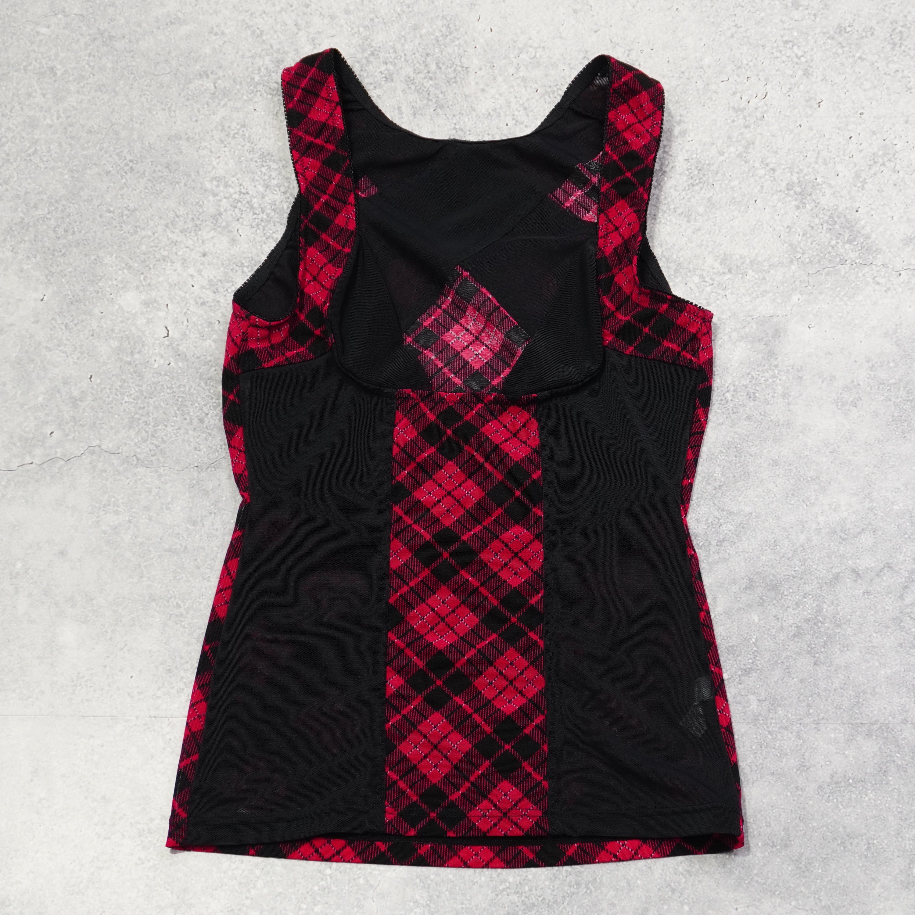 2000s Plaid Patterned Top