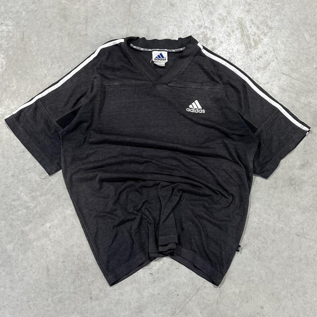 2000s Adidas V Neck T-Shirt