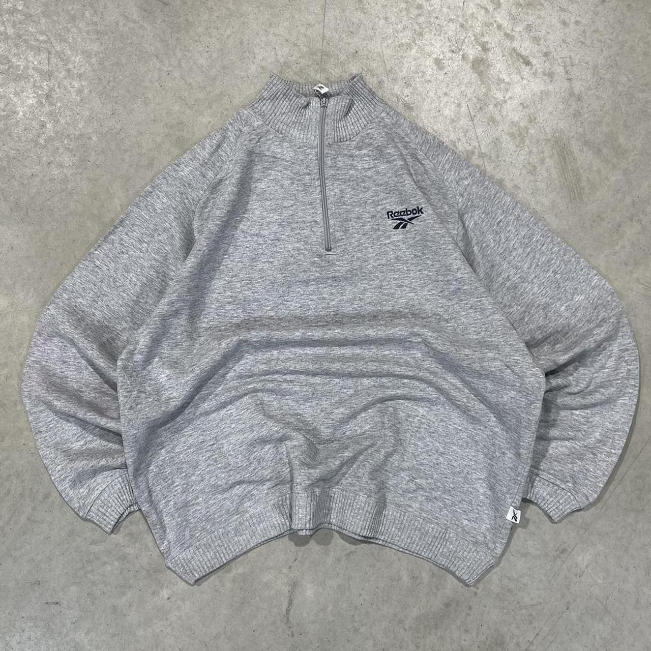 2000s Reebok Oversized Quarter Zip Sweater