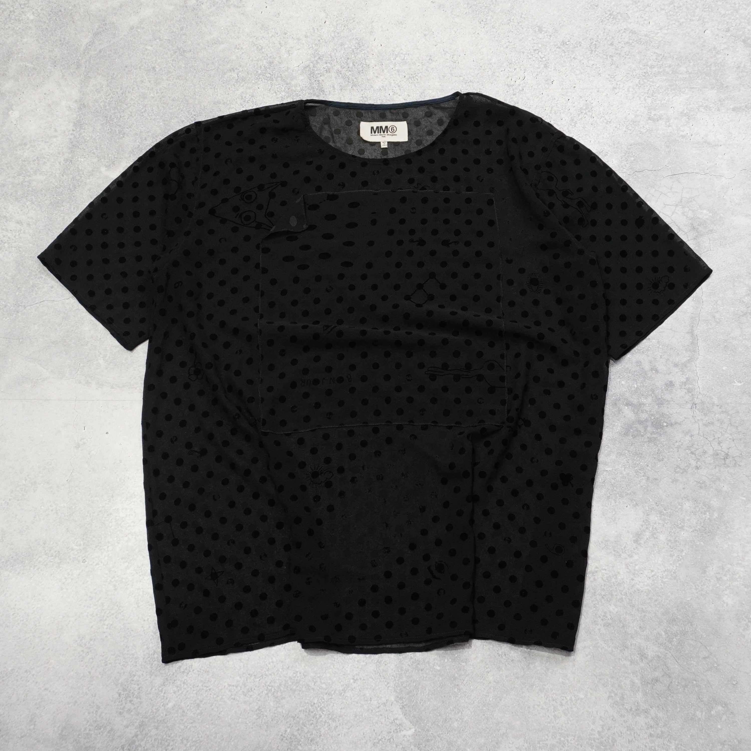 Maison Margiela MM6 Sheer Polka Dot Top