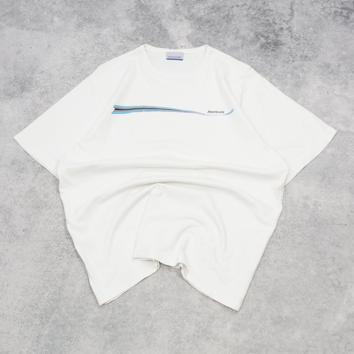 2000s Reebok Striped Graphic T-Shirt