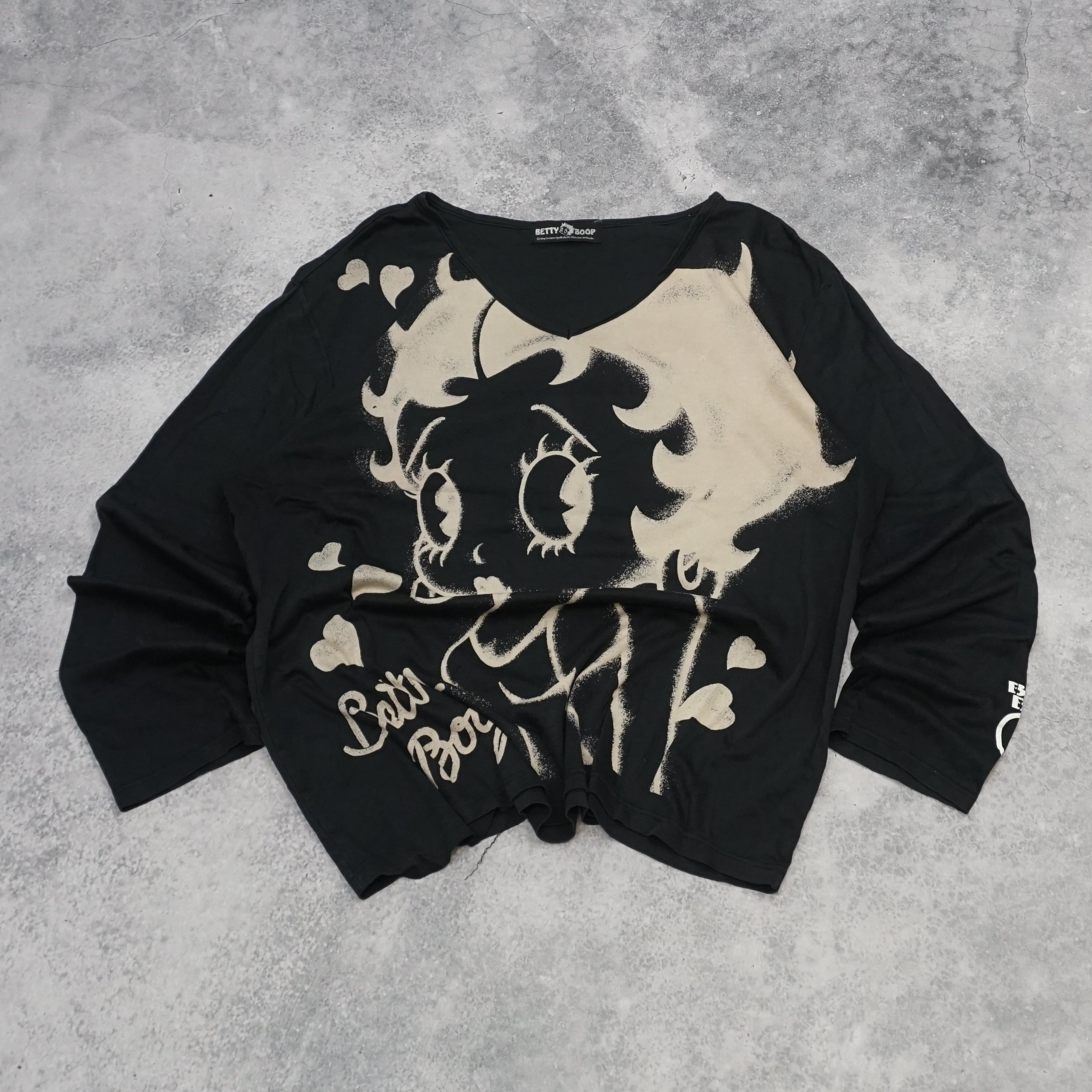 2000s Betty Boop Graphic Top Long Sleeve