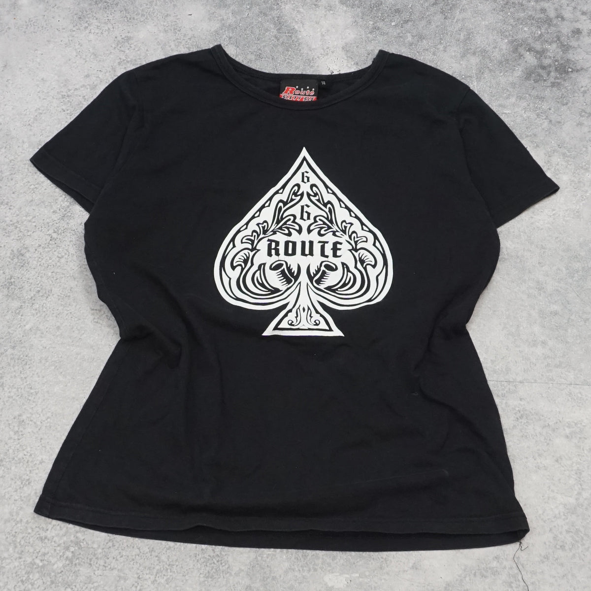 2000s Route 66 Ace Of Spades Graphic Top