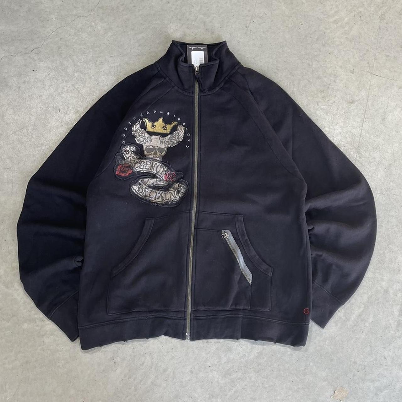 2000s Guess Embroidered Zip Up