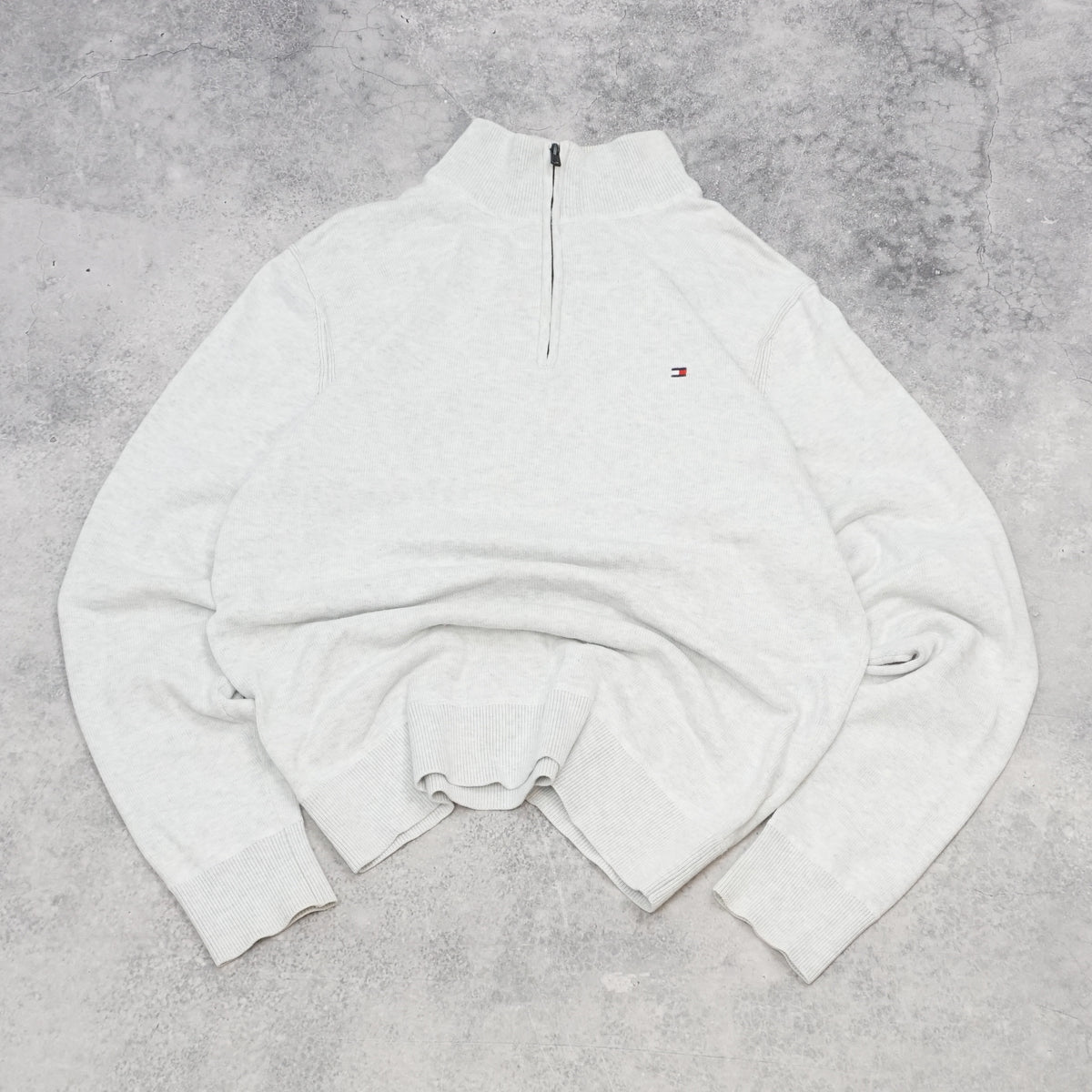 Tommy Hilfiger Compact Cotton Quarter Zip Sweater