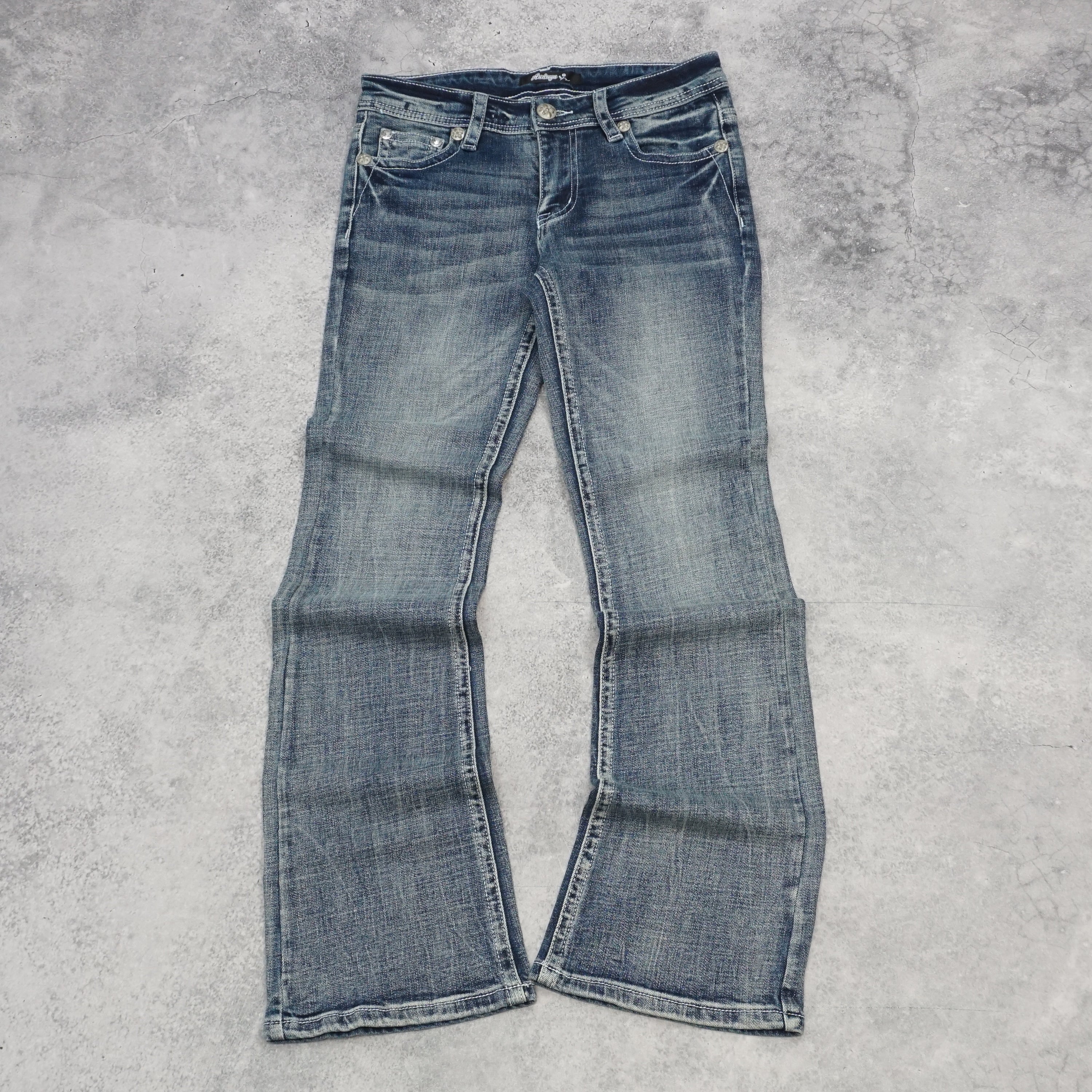 2000s Audwyn Bootcut Embellished Cross Jeans