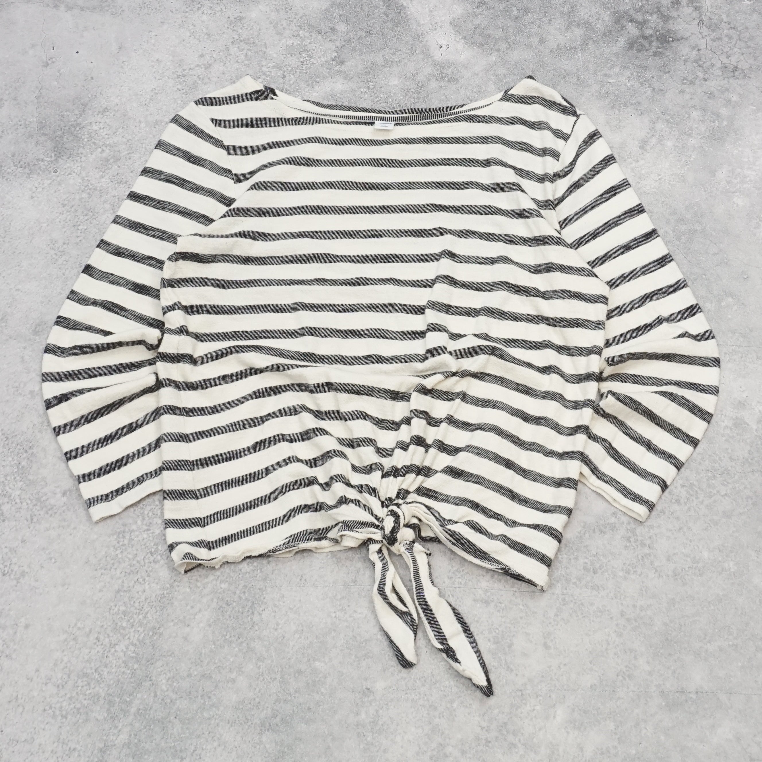 2000s Old Navy Striped Tie Front Top