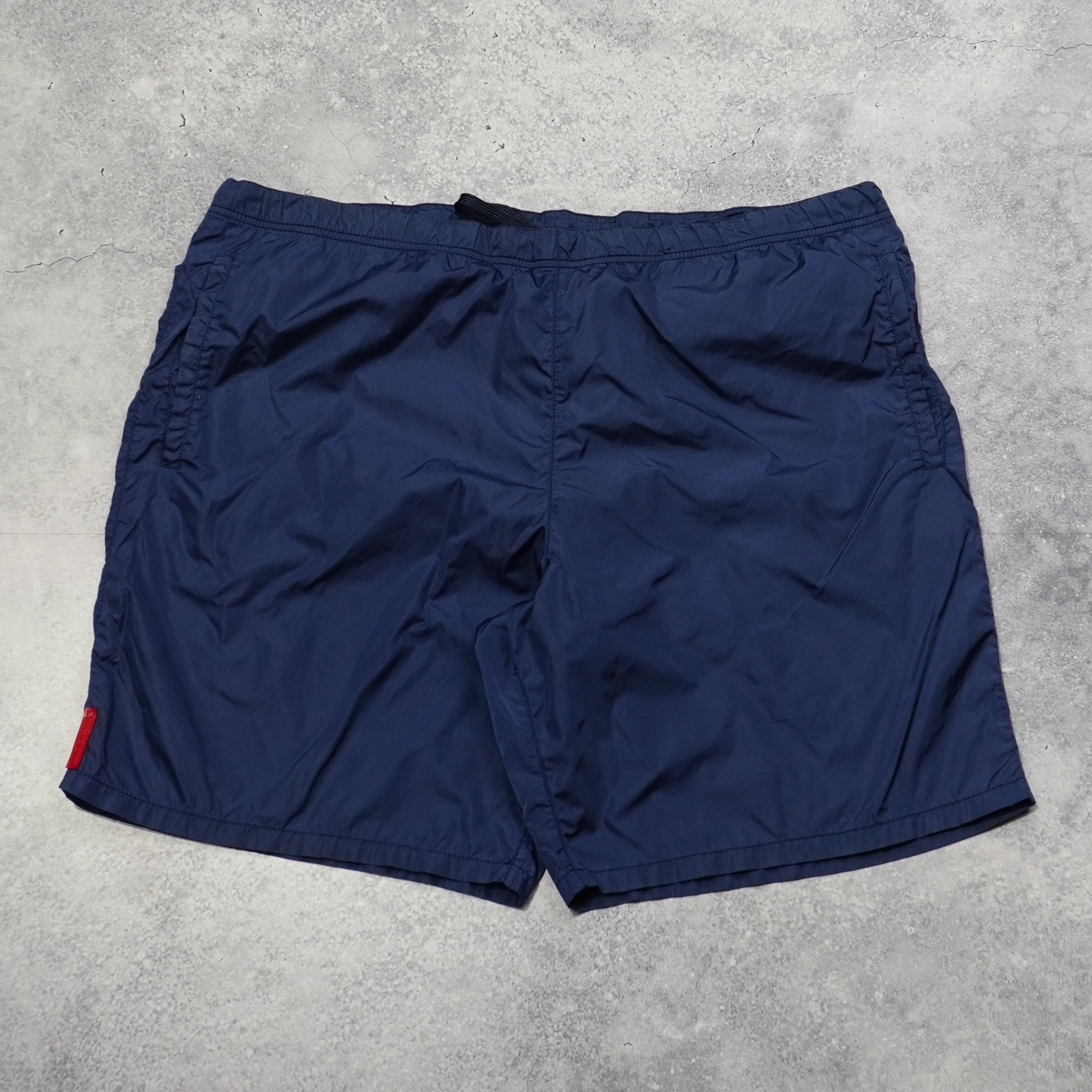 2000s Prada Red Tab Board Shorts