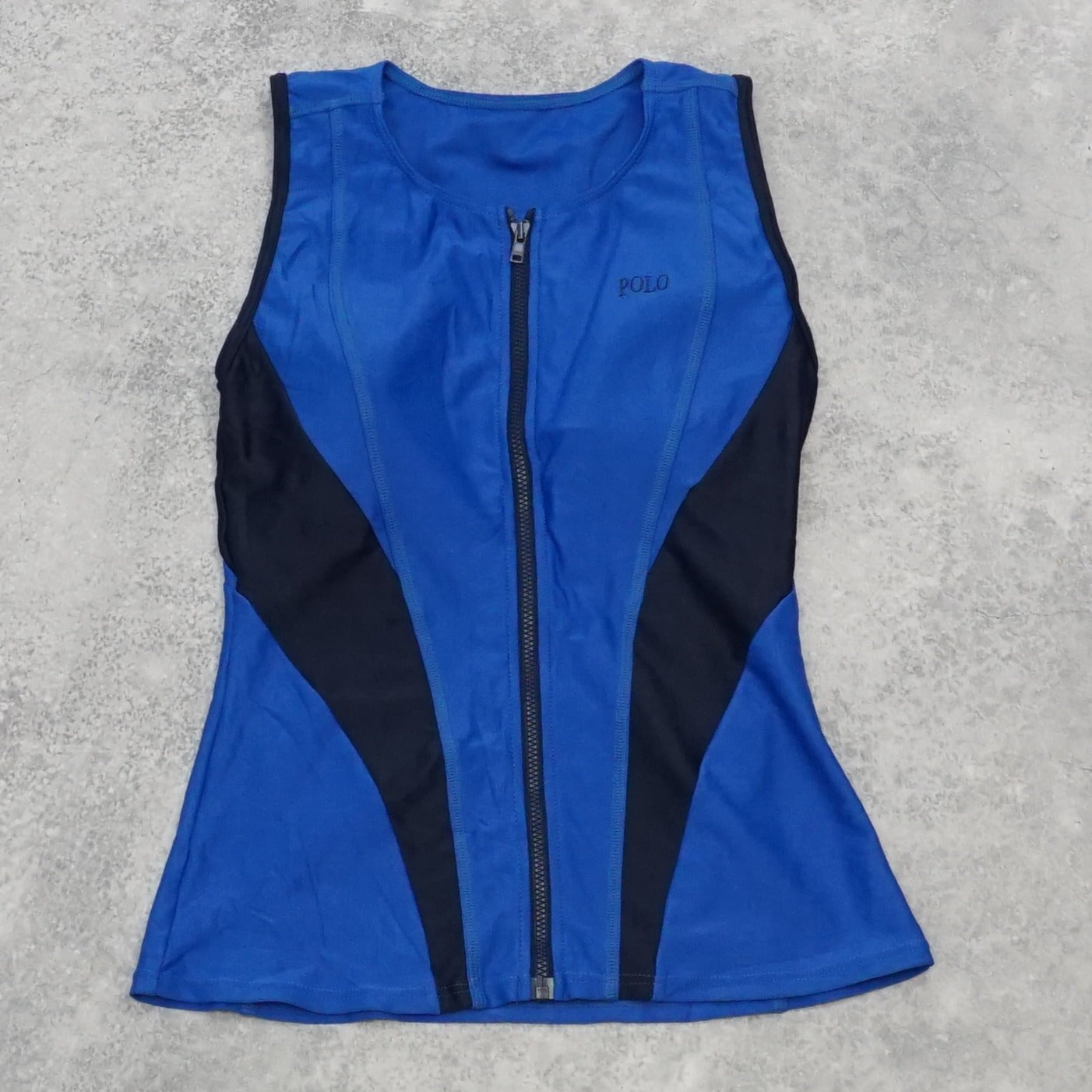 Polo Zip Up Swim Top