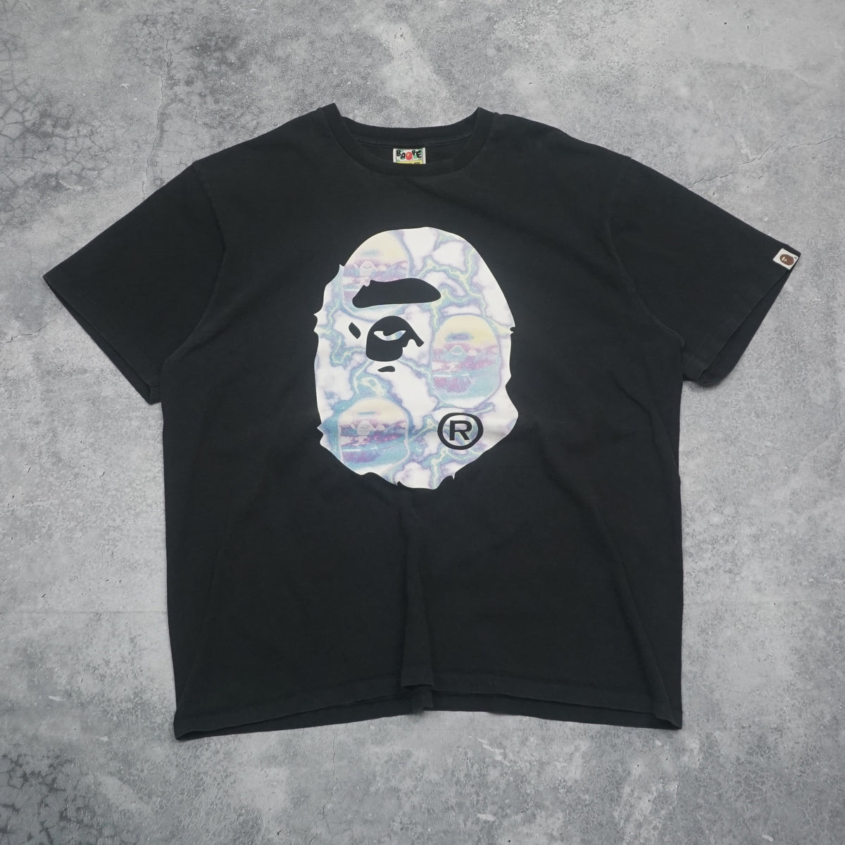 A Bathing Ape Black Marble Logo T-Shirt
