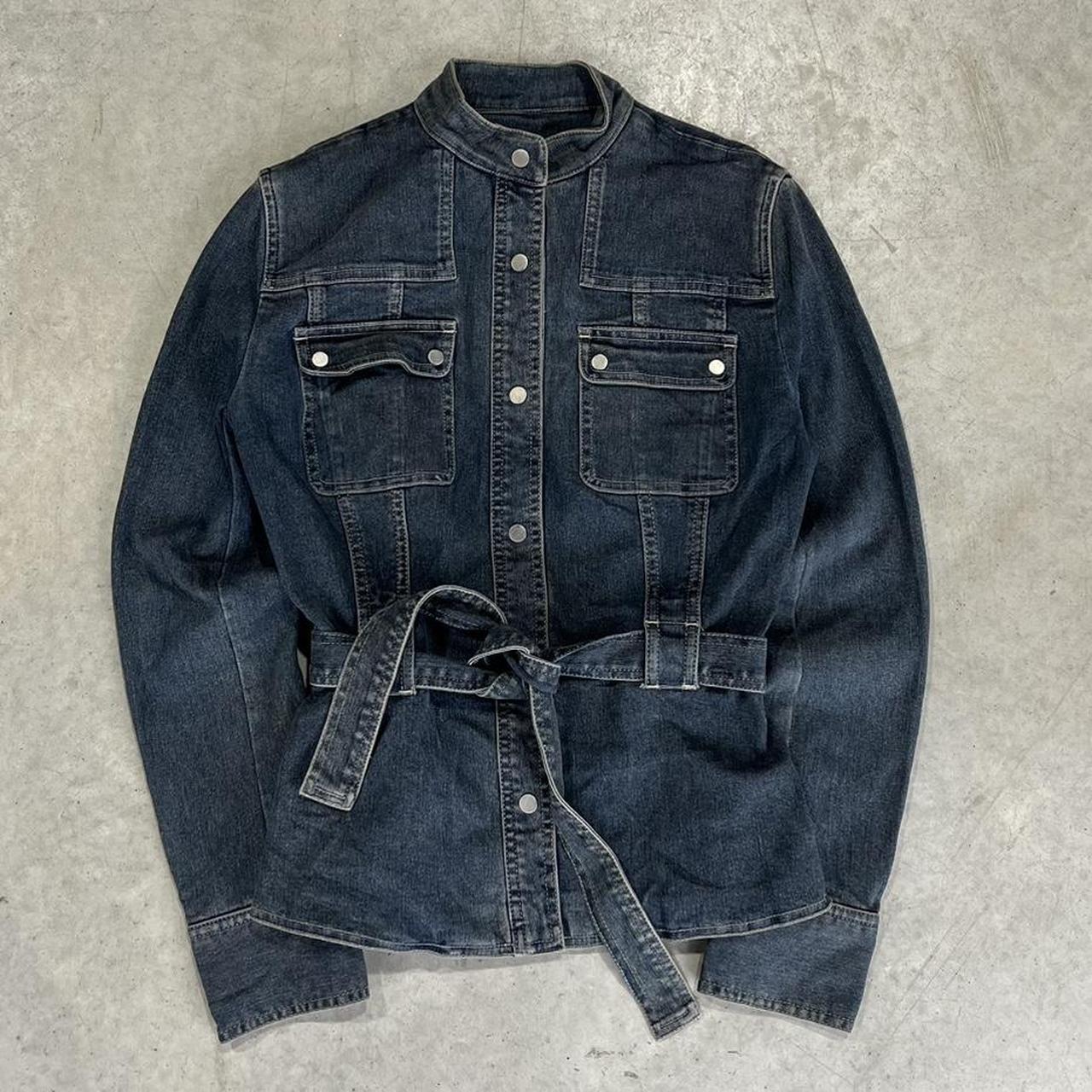 2000s Elie Tahari Boxy Cropped Denim Jacket