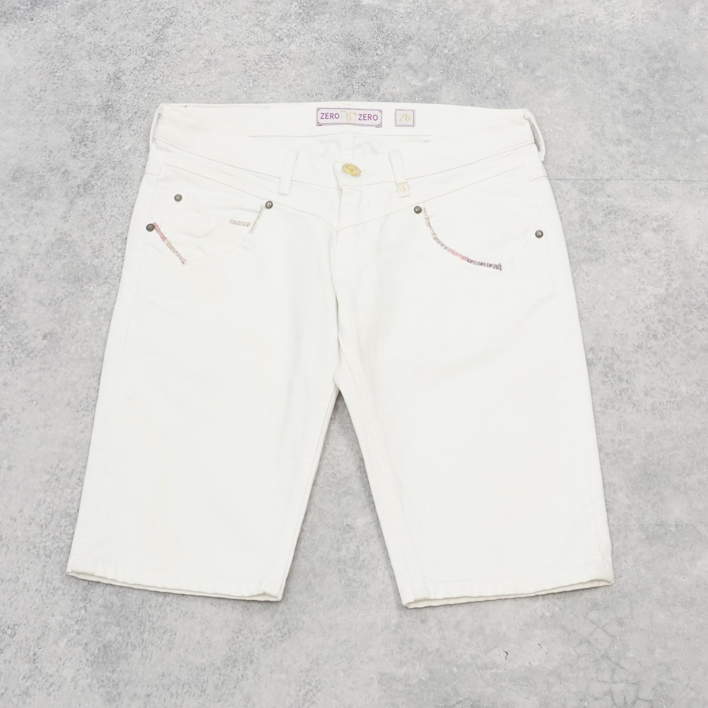 2000s Zero Zero White Denim Jorts
