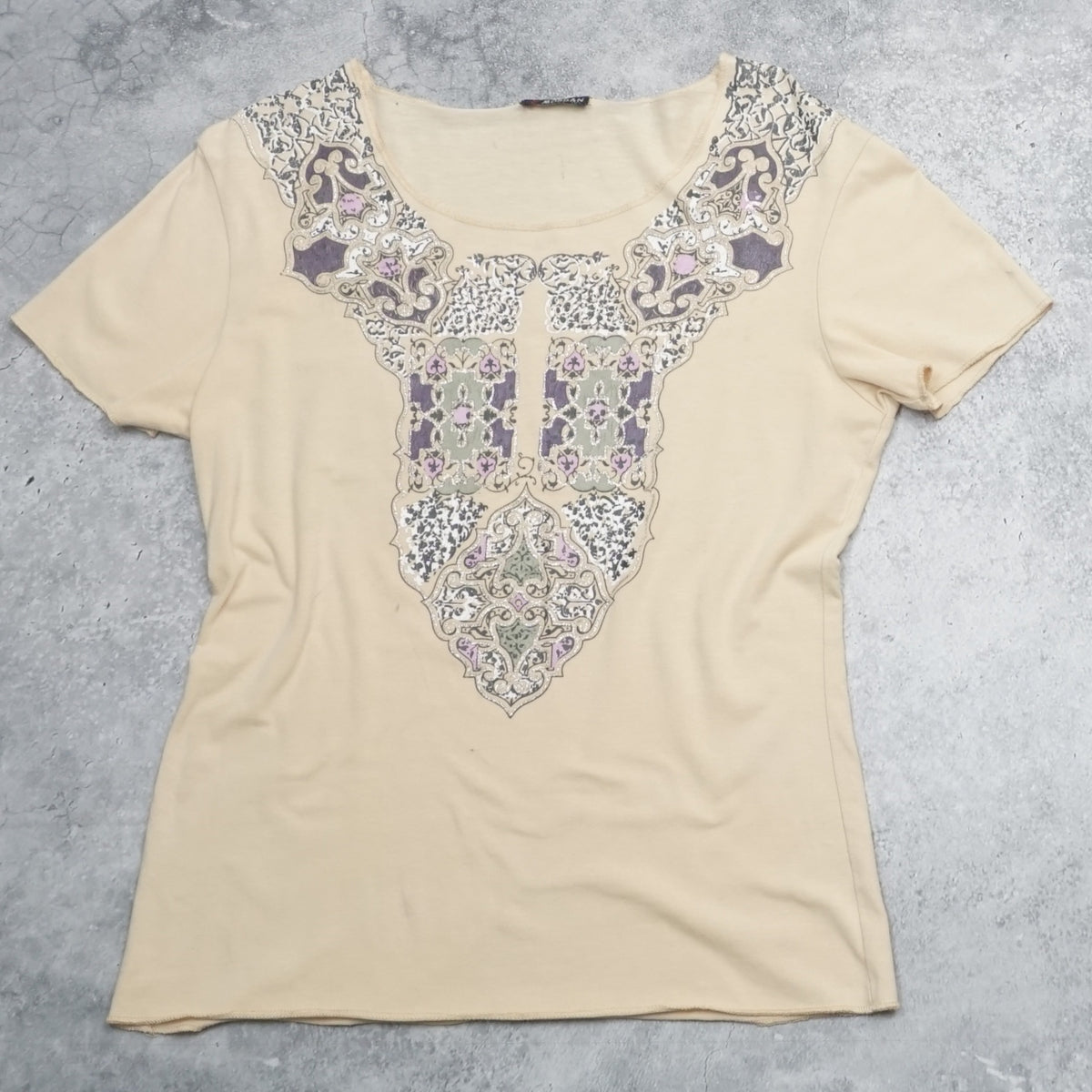 90s Morgan Baby Tee Glitter Graphic T-Shirt