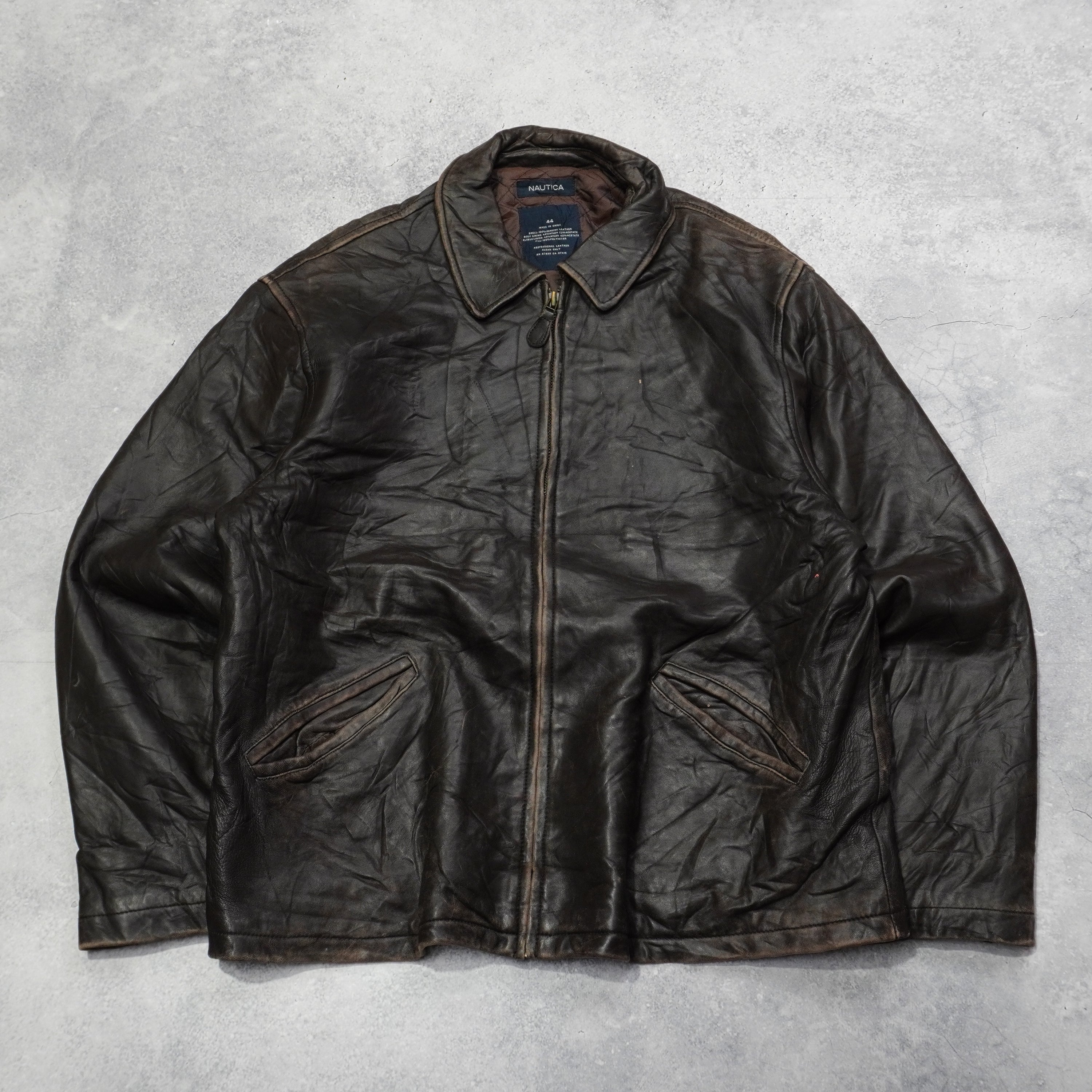 2000s Nautica Leather Jacket