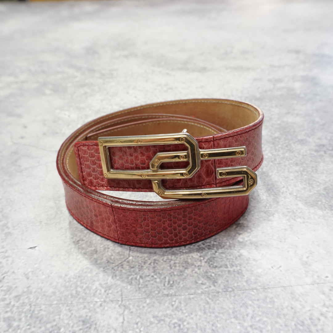 2000s Dolce & Gabbana Faux Snakeskin Belt