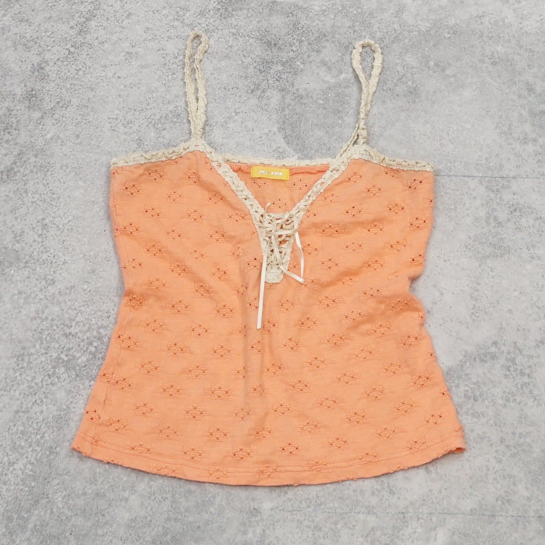 2000s Pop Life Crochet Trim Cami