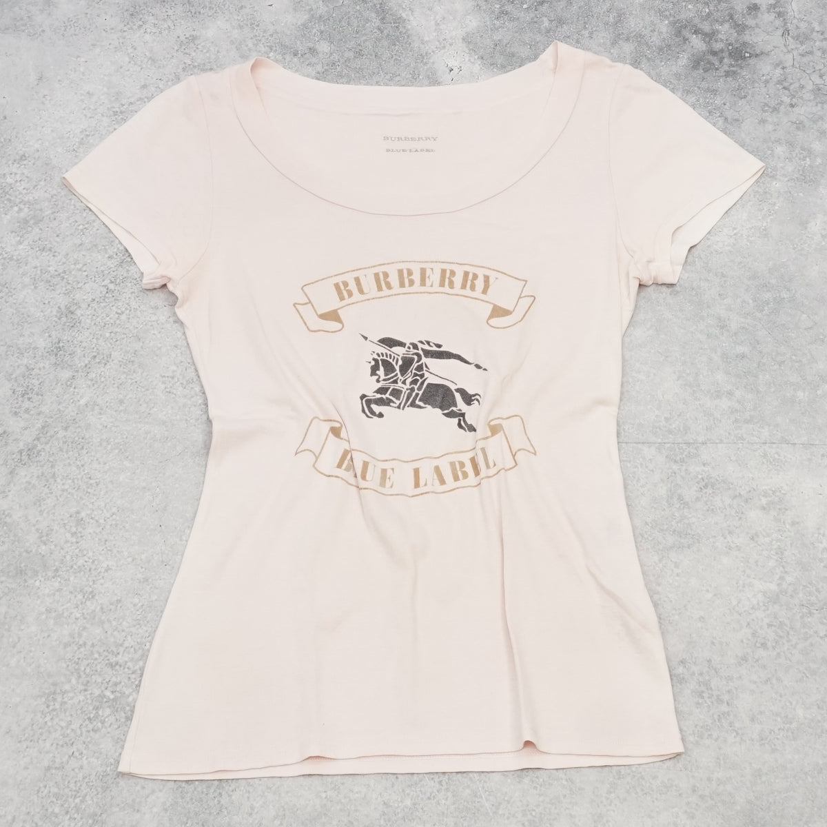 2000s Burberry Blue Label Equestrian Graphic T-Shirt