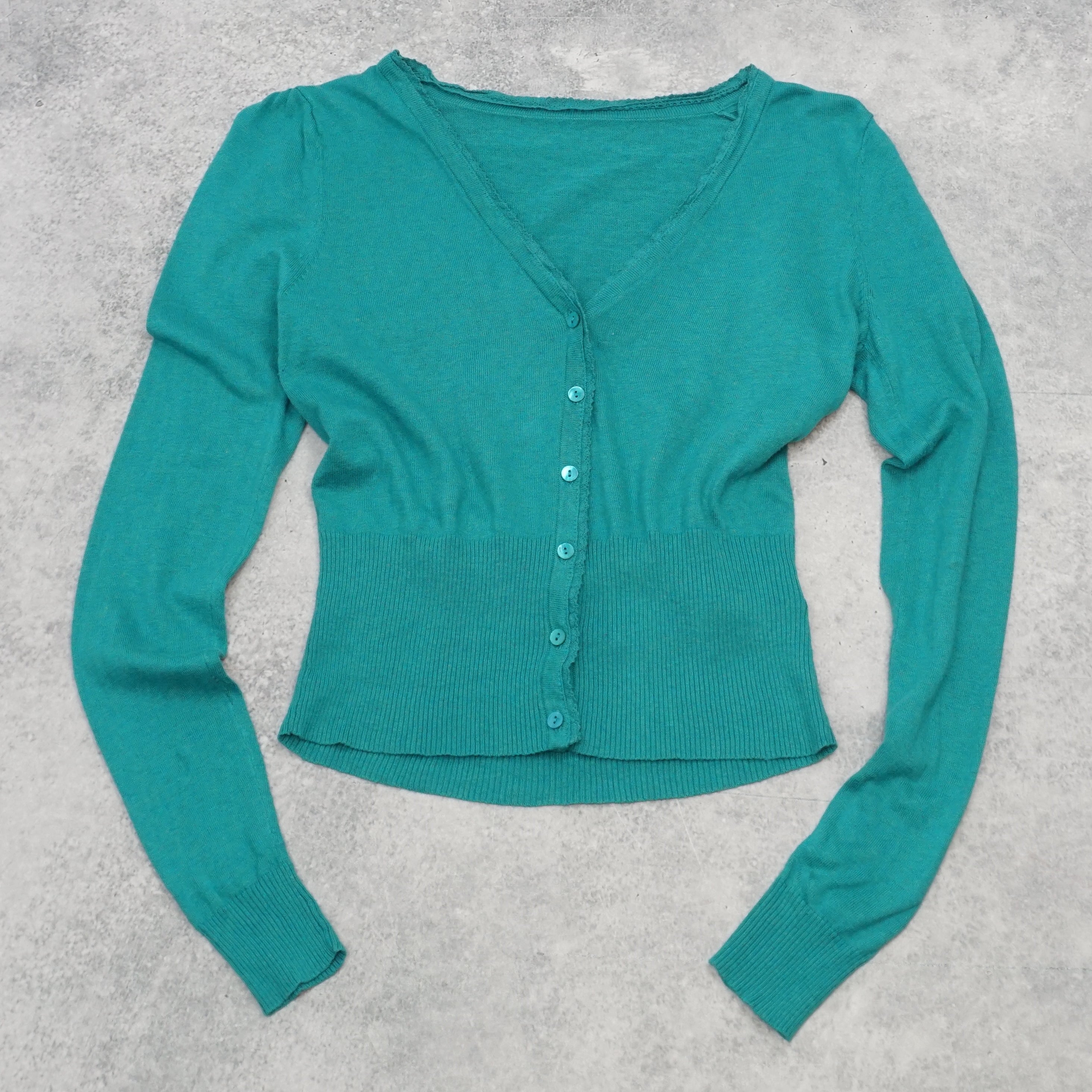 King Louie Cropped V-Neck Cardigan