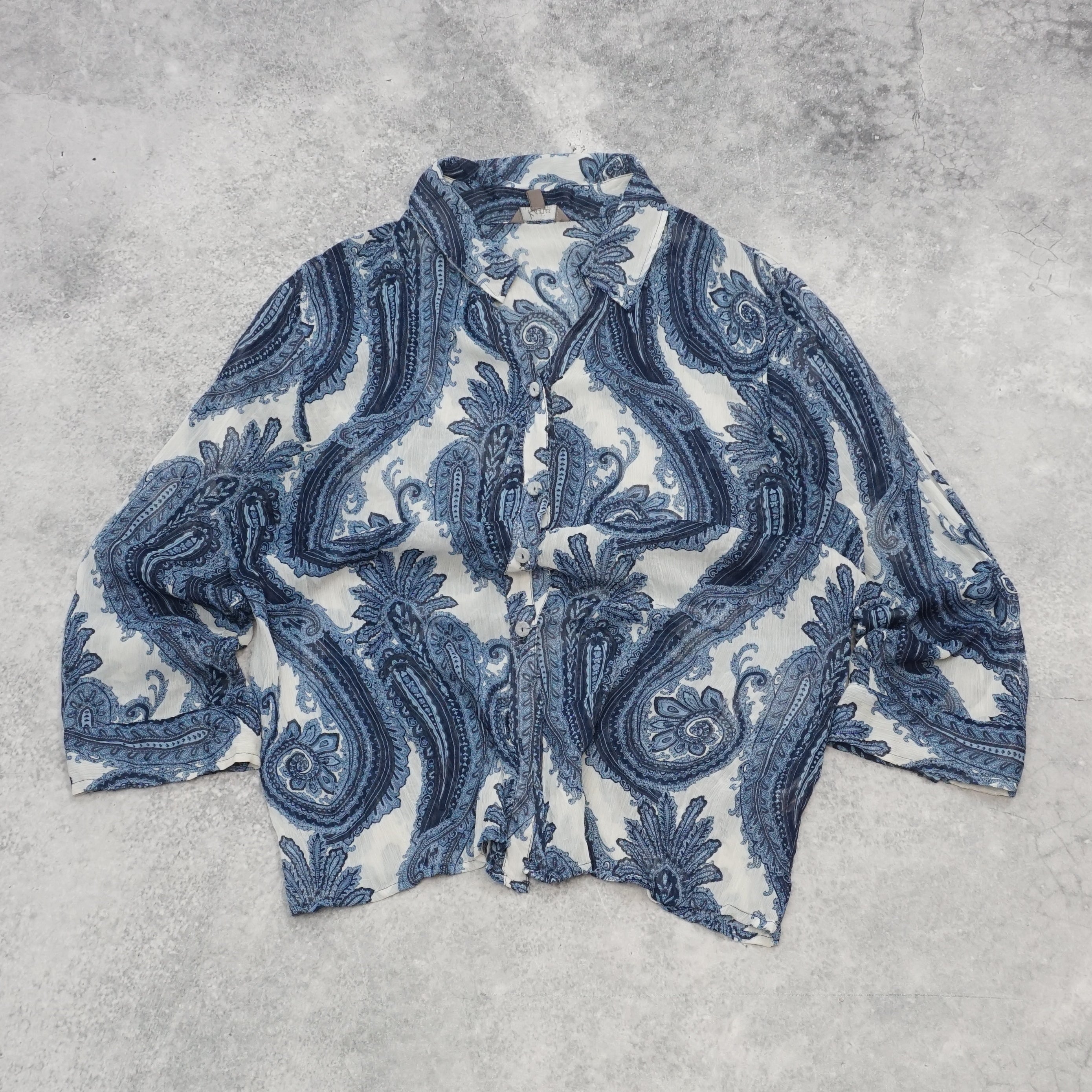 2000s Katies Paisley Print Button Up