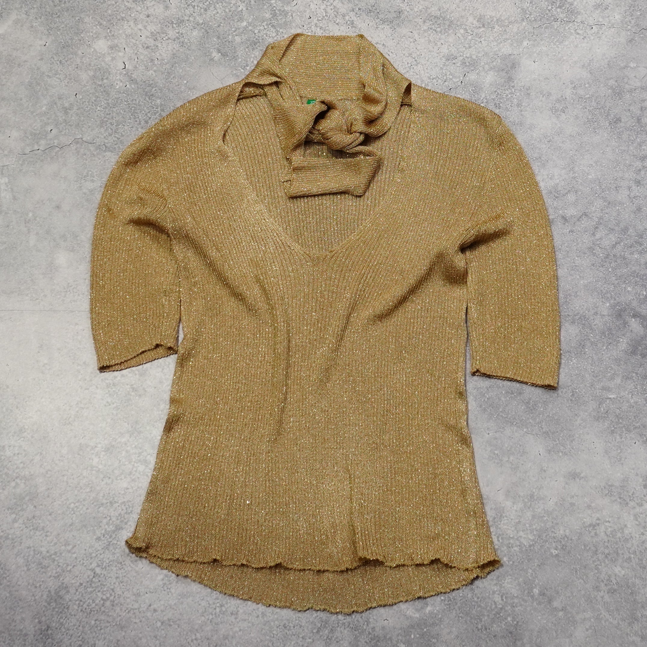 2000s United Colors Of Benetton Shimmer Knit Top
