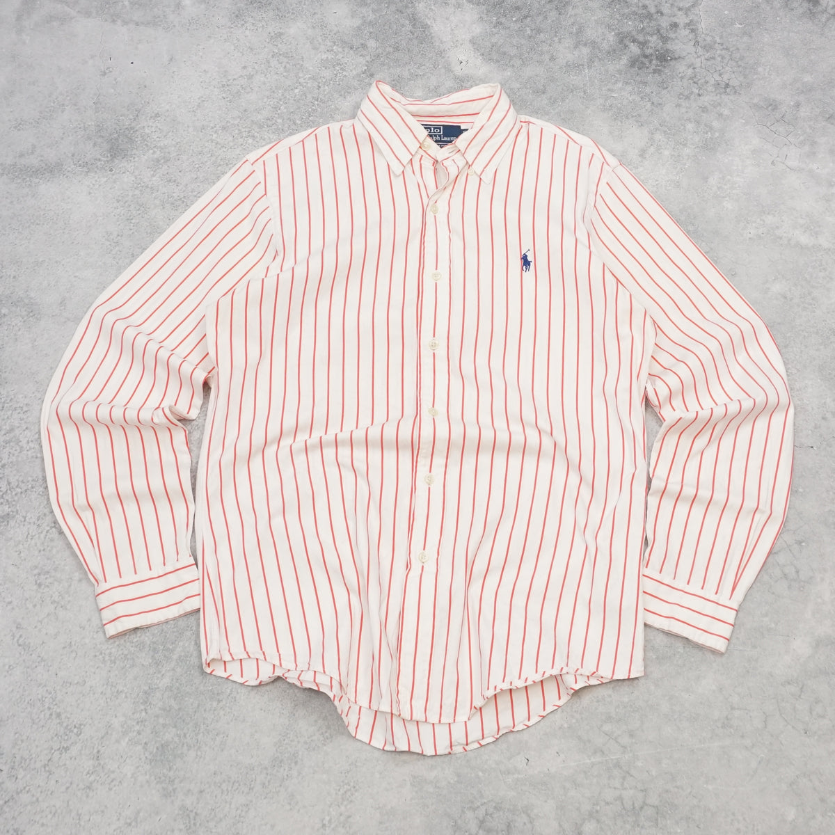 2000s Polo By Ralph Lauren Custom Fit Striped Button Up Shirt
