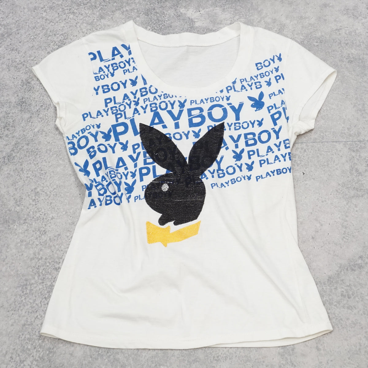 2000s Playboy Allover Print Graphic T-Shirt