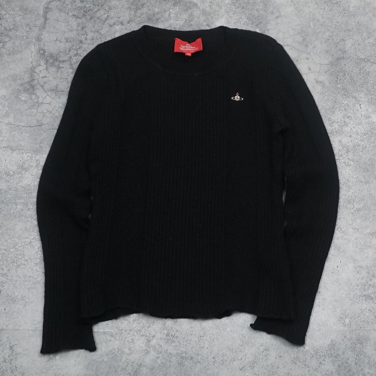 Vivienne Westwood Red Label Black Ribbed Orb Logo Sweater
