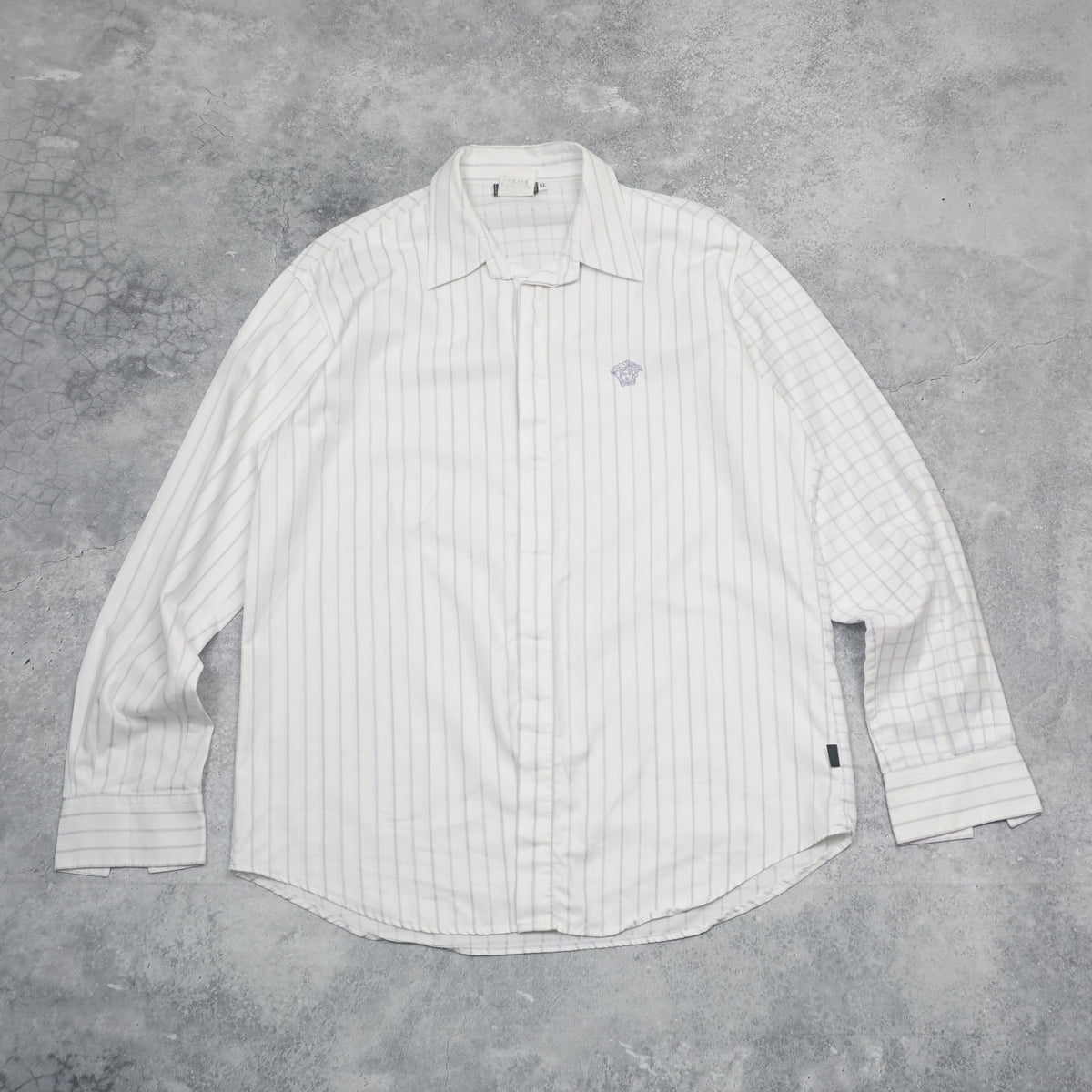 2000s Versace Stripe Button Up