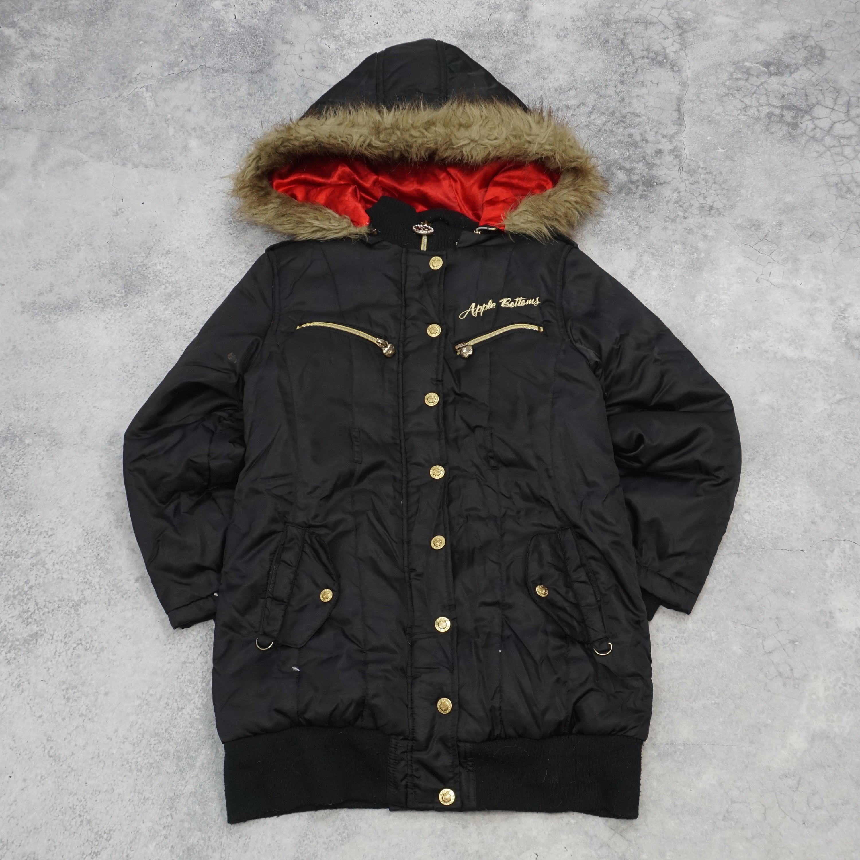 2000s Apple Bottoms Faux Fur Puffer Jacket